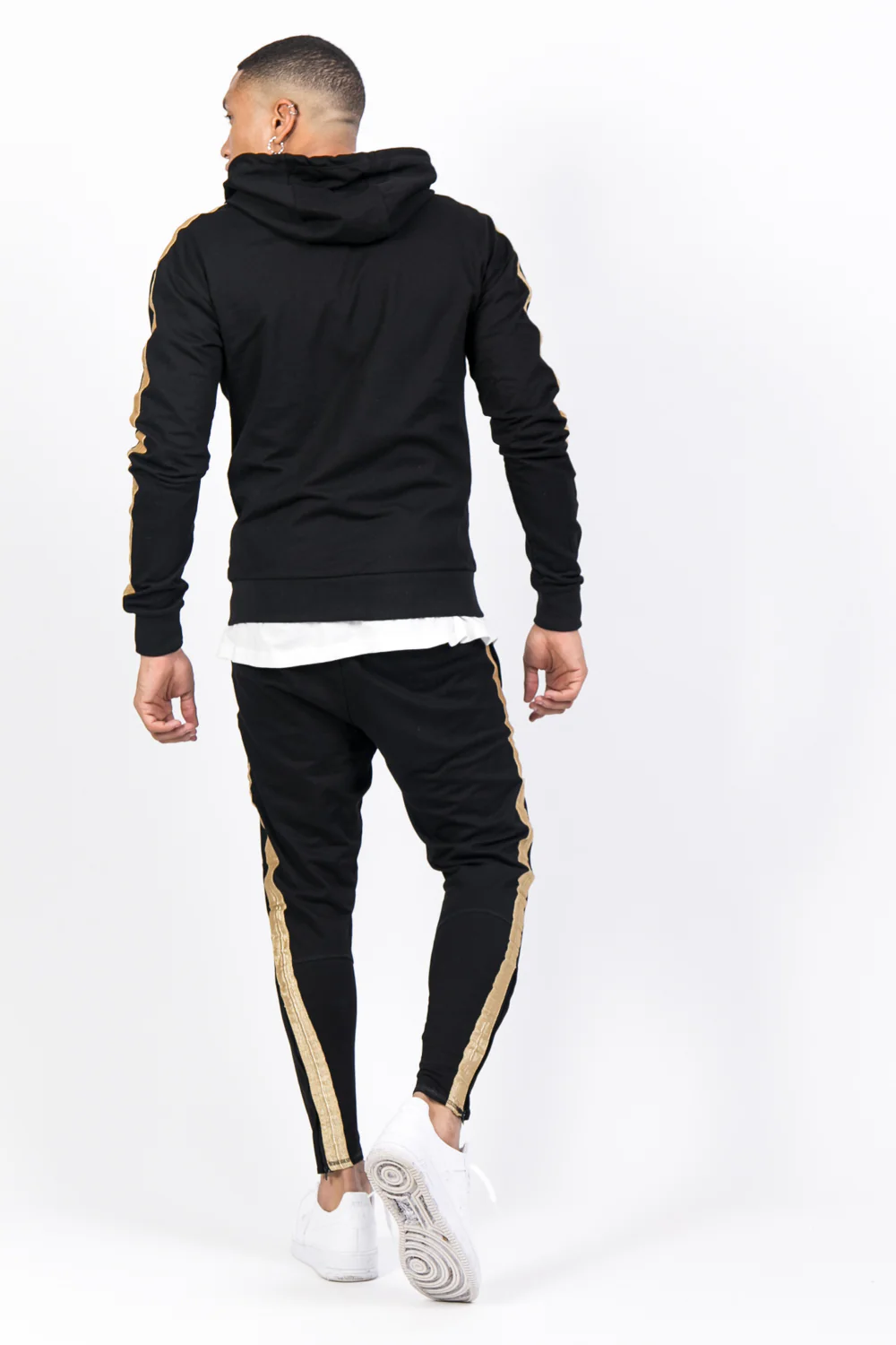 Jogging bandes dorées noir - Image 4