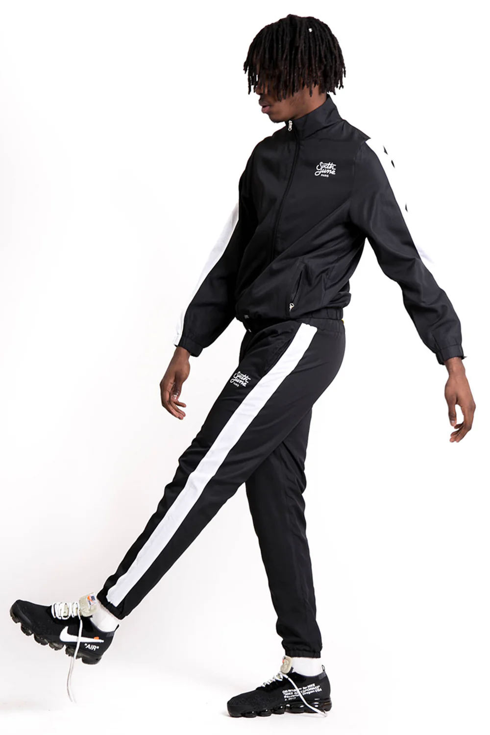 Jogging bandes logo noir blanc - Image 3