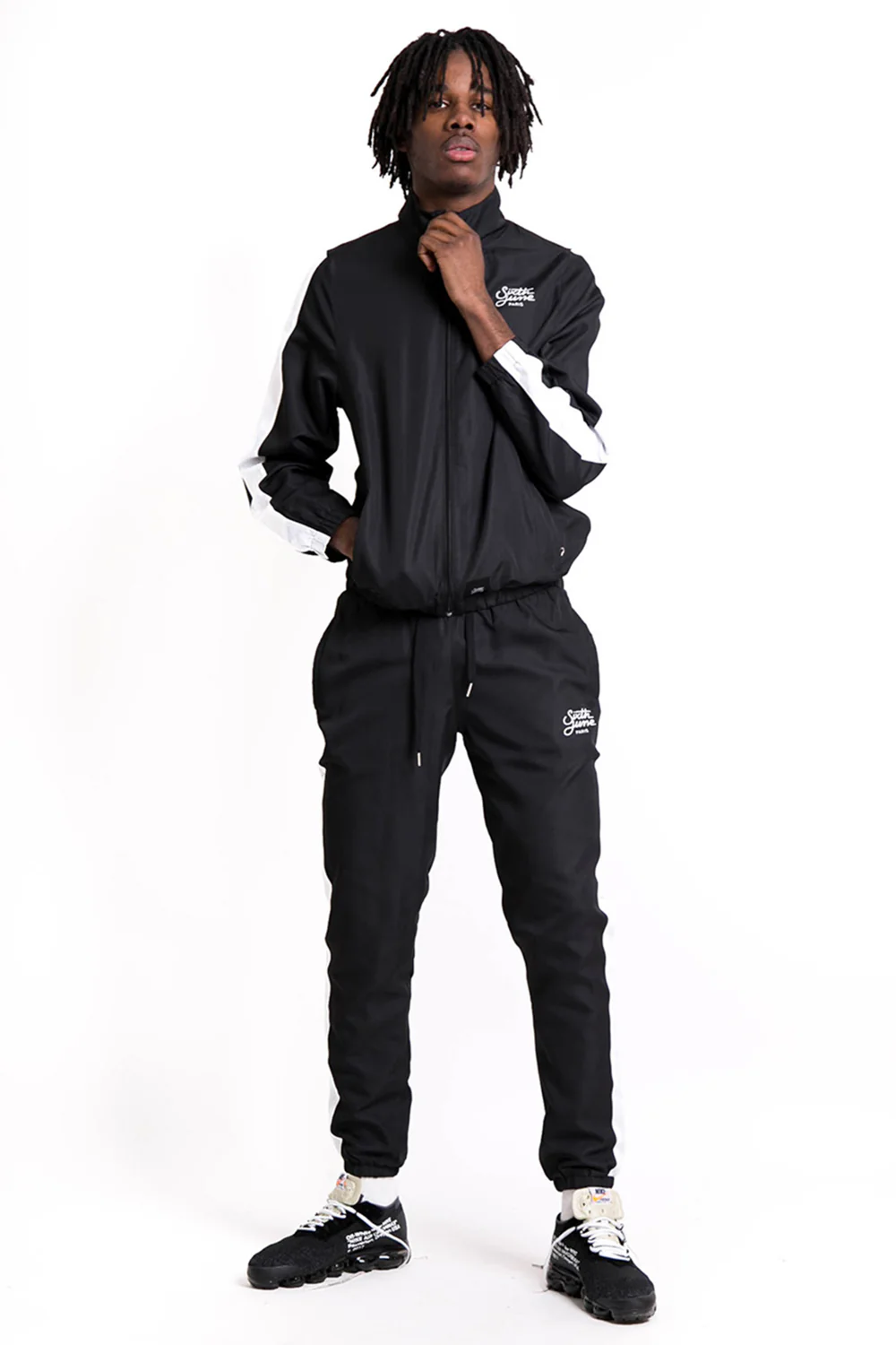 Jogging bandes logo noir blanc - Image 5