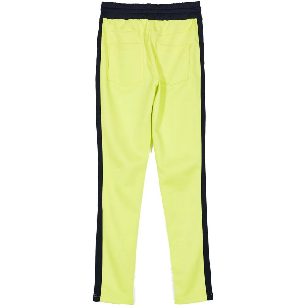 Jogging bandes zips jaune fluo noir - Image 5