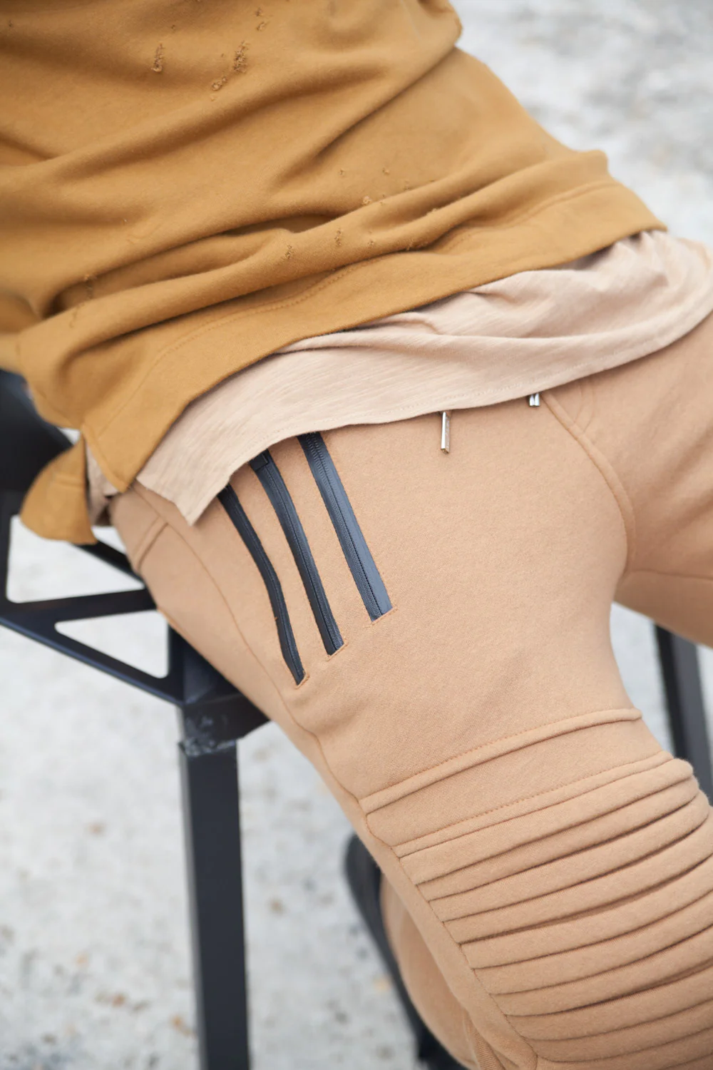 Jogging biker zip camel M2126CPA - Image 3
