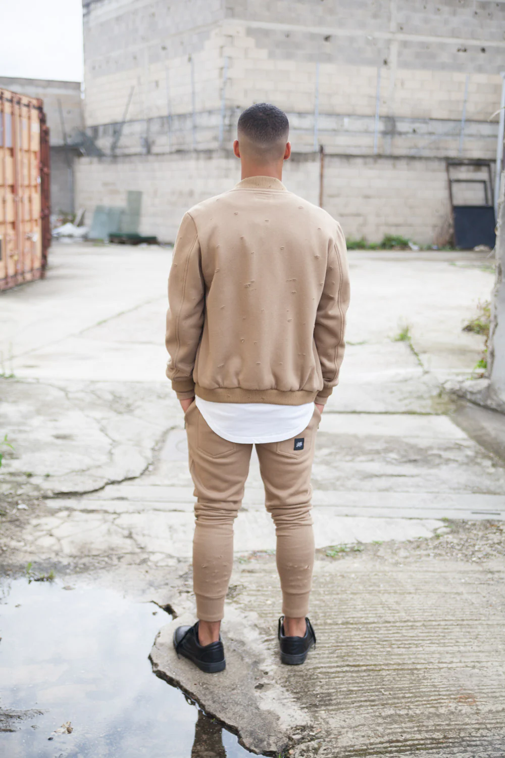 Jogging destroy zip beige M2132CPA - Image 4
