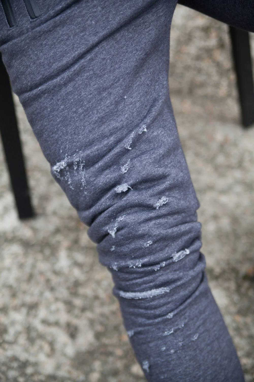 Jogging destroy zip gris foncé M2132CPA - Image 3