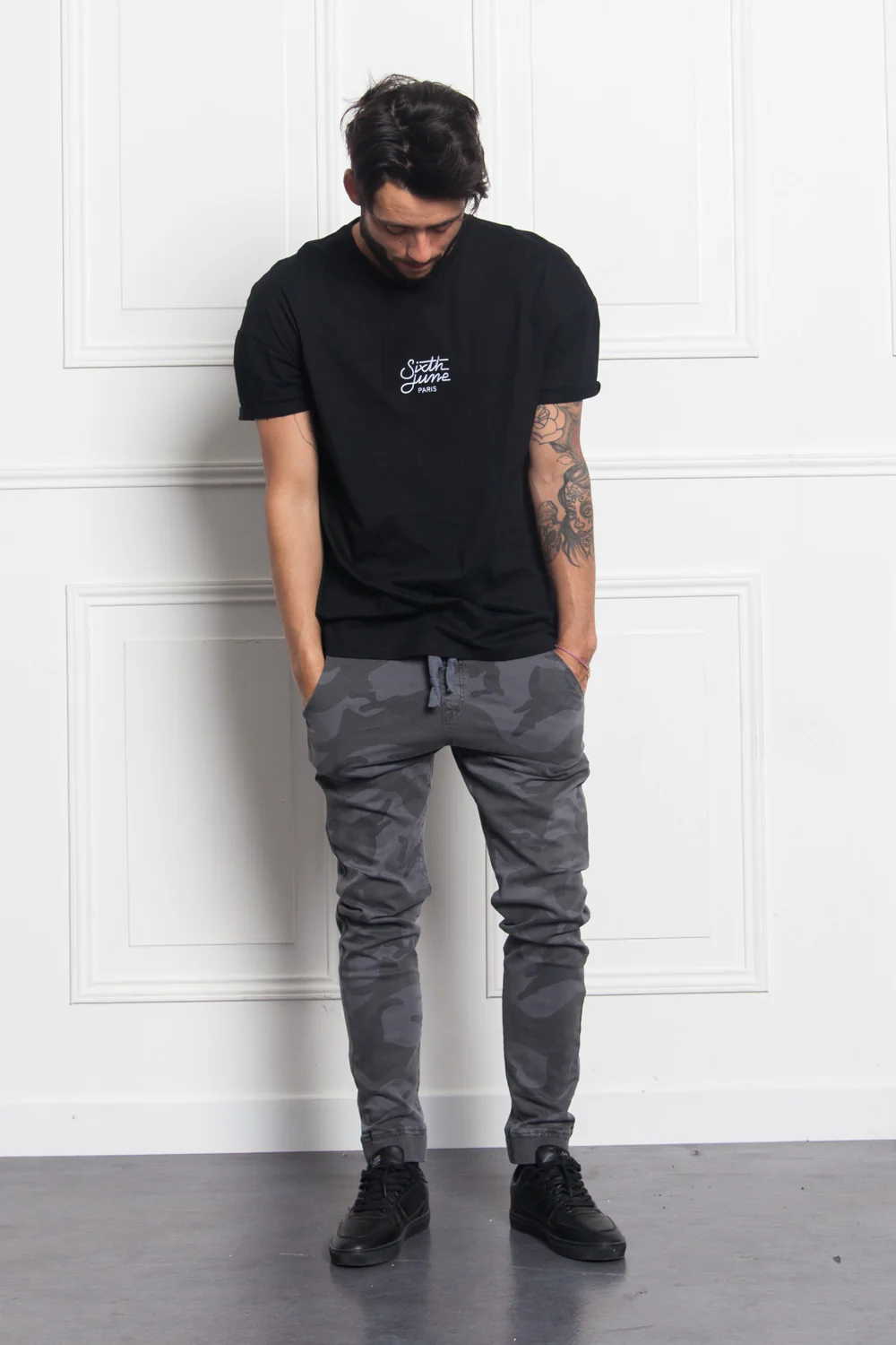 Jean jogging camouflage gris foncé - Image 2