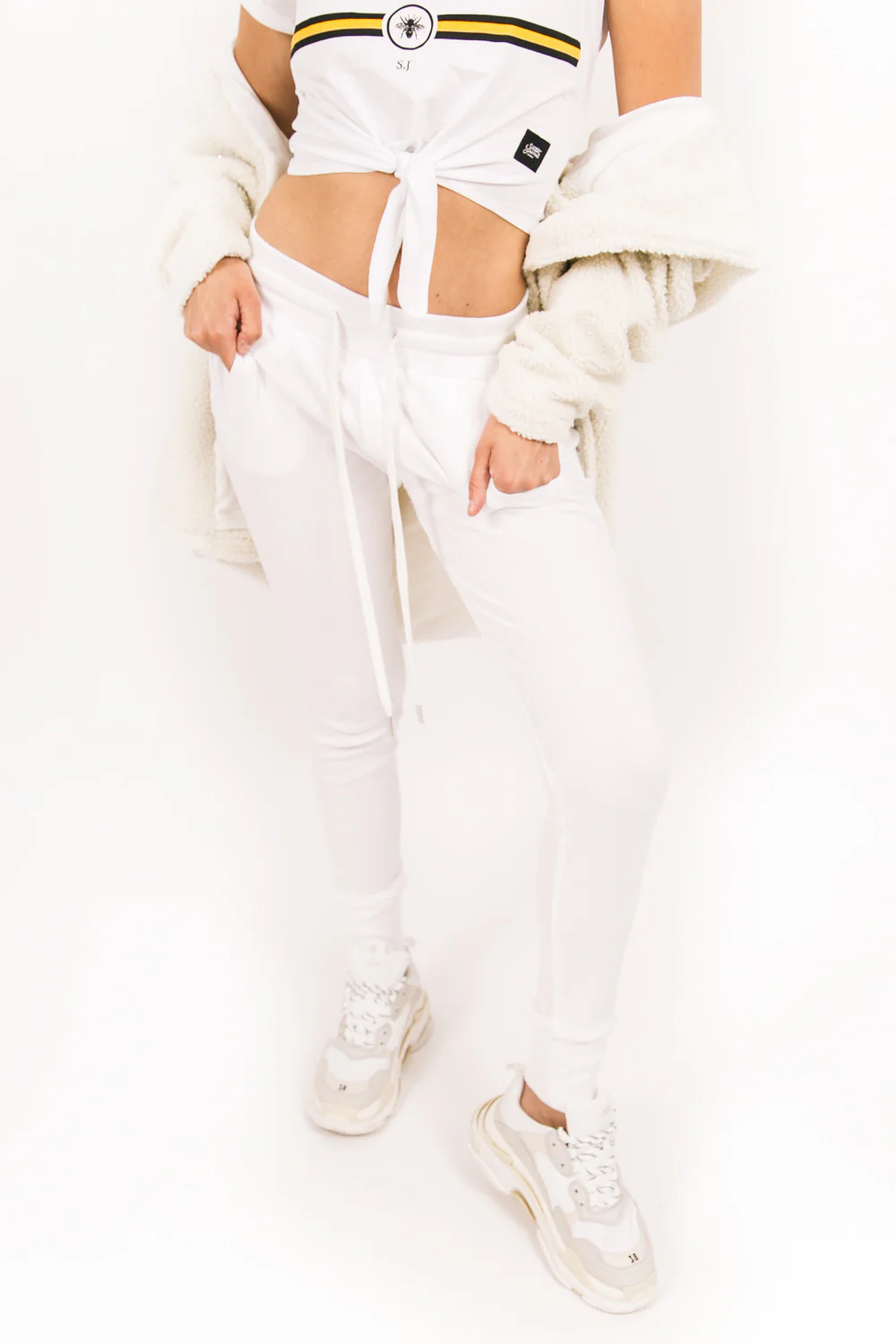 Jogging moulant blanc - Image 2