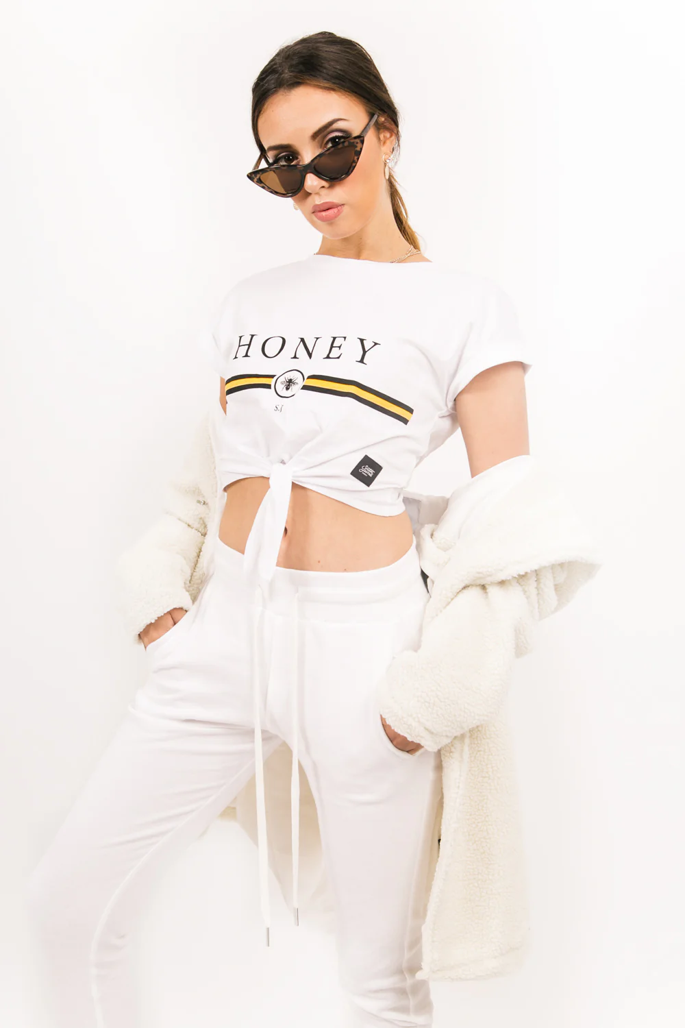 Jogging moulant blanc - Image 3