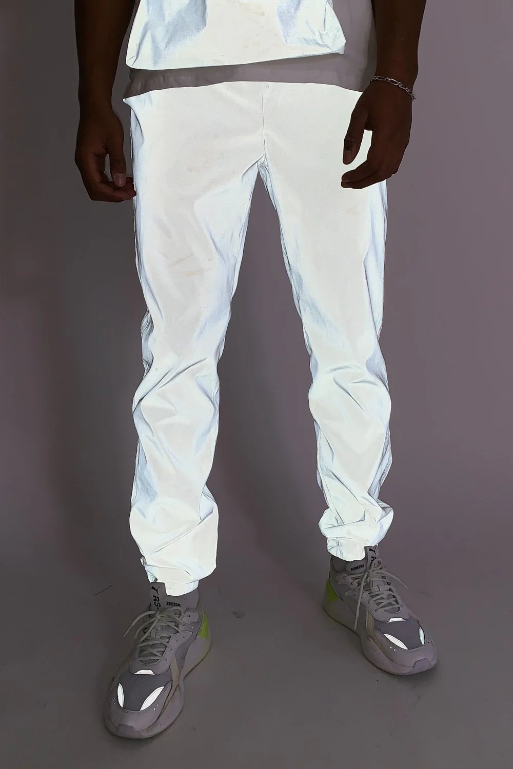 Jogging réfléchissant blanc - Image 3