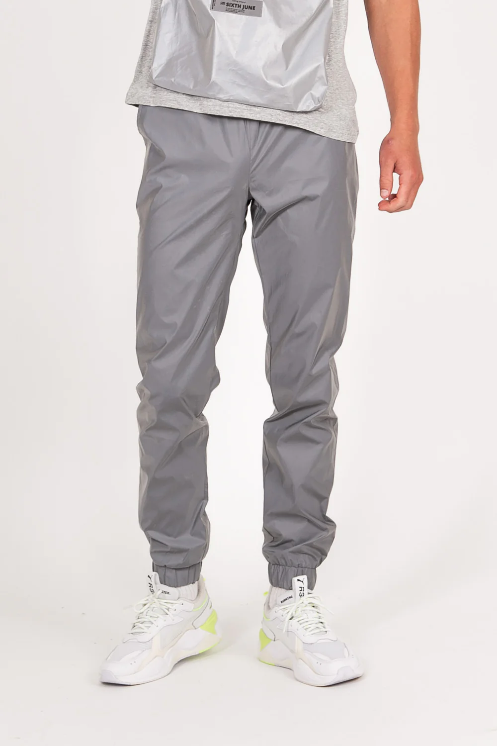 Jogging réfléchissant gris clair - Image 3