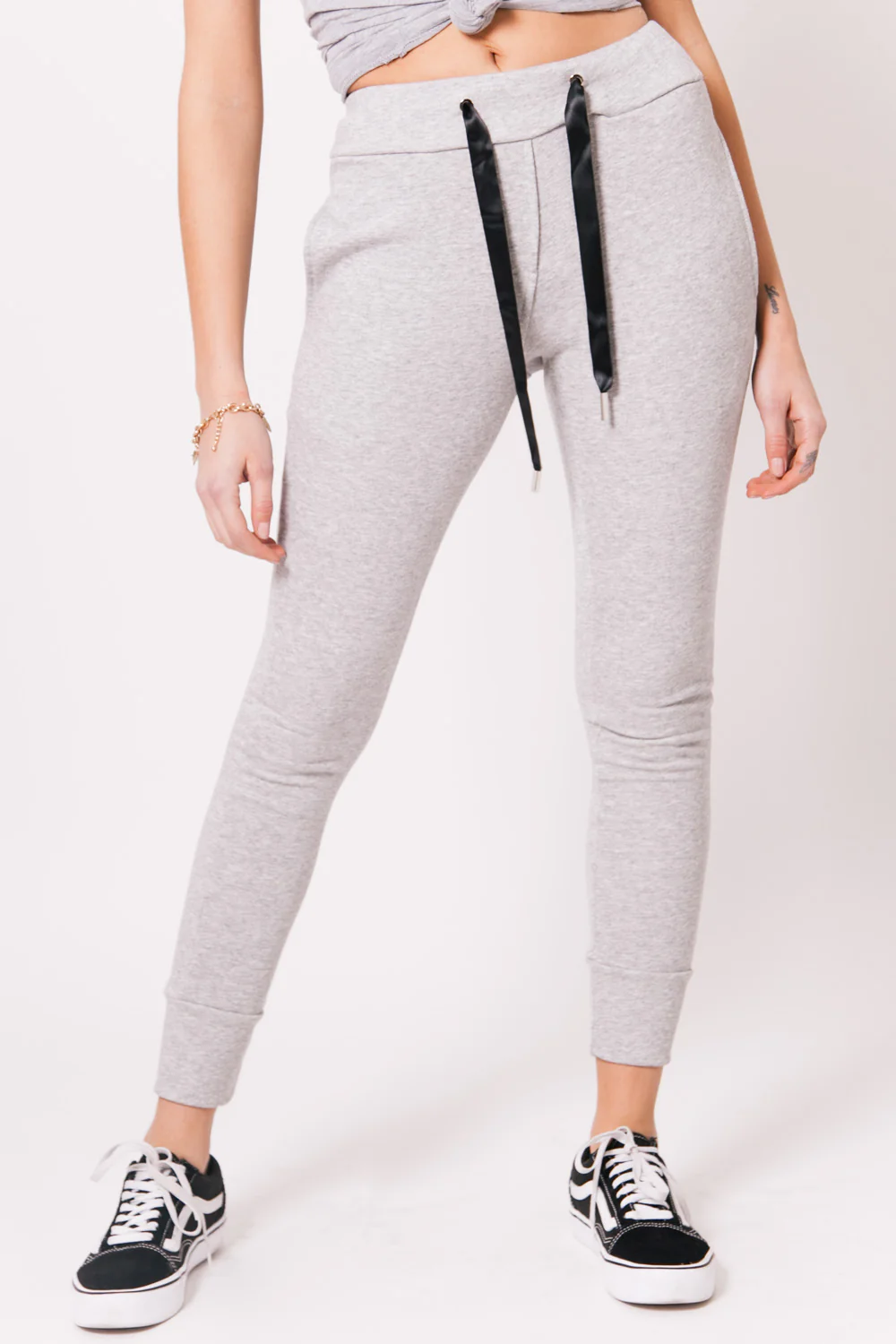 Jogging ruban satin Sixth June gris clair - Image 2