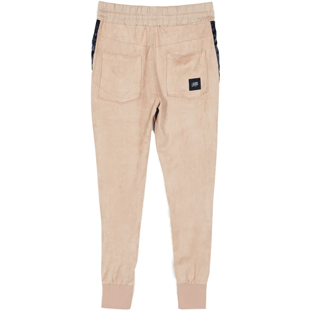 Jogging suédine bandes beige - Image 5