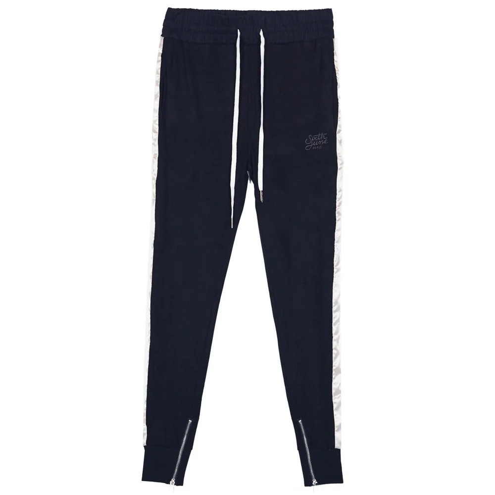 Jogging suédine bandes noir