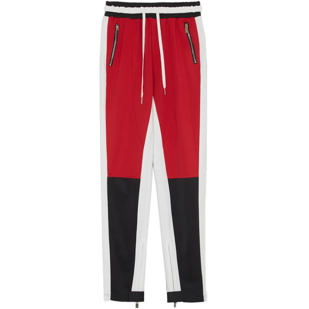 Jogging tricolore boucles rouge noir blanc - Image 4