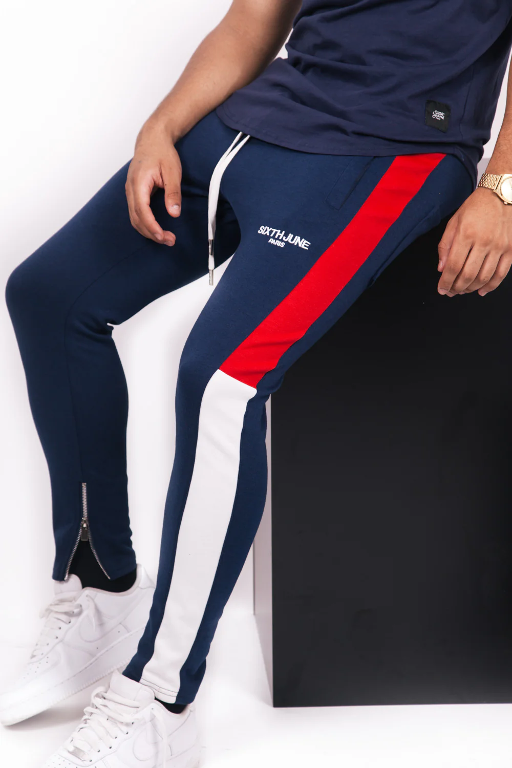 Jogging tricolore bleu blanc rouge - Image 2