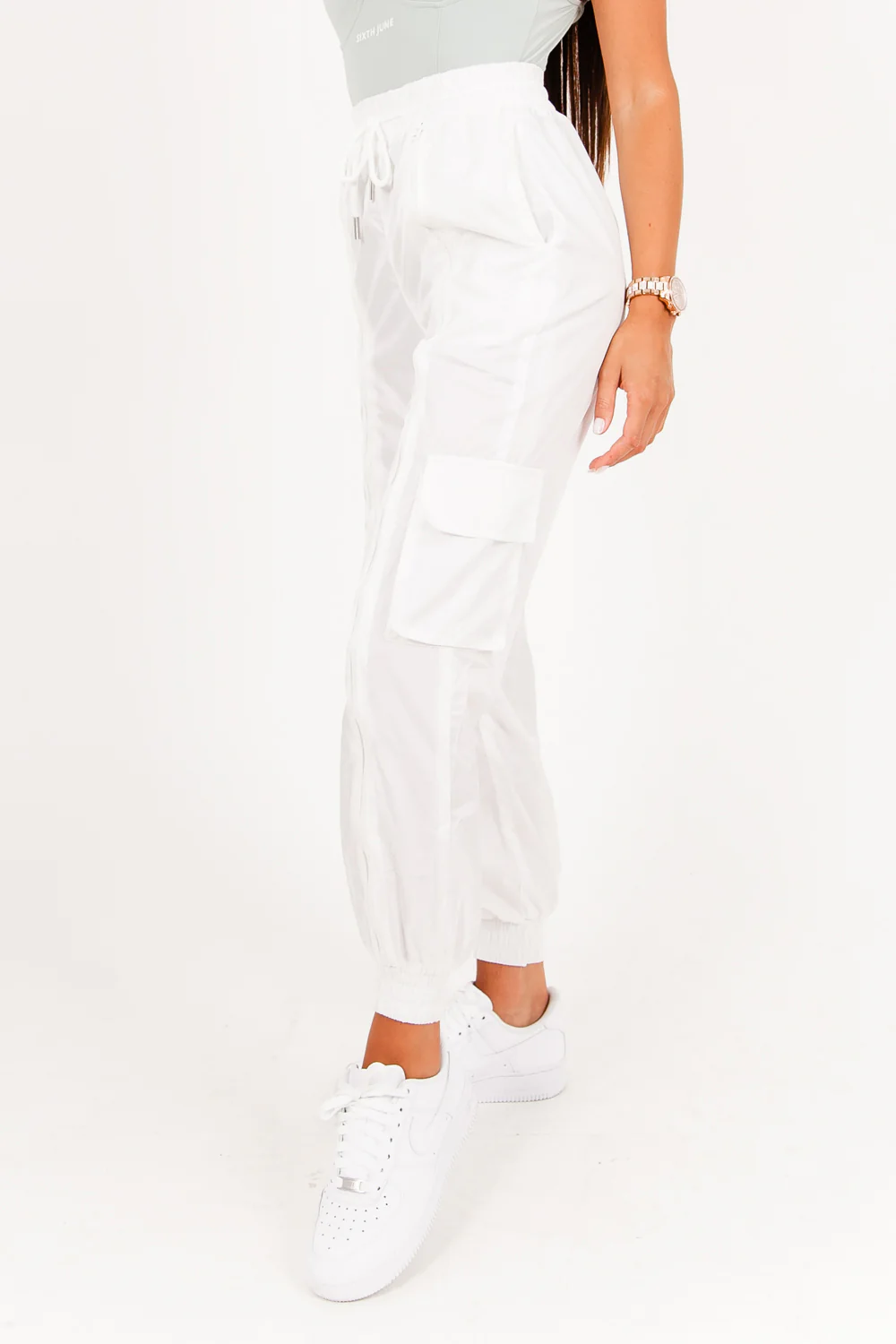 Jogging vinyle fermeture blanc - Image 4