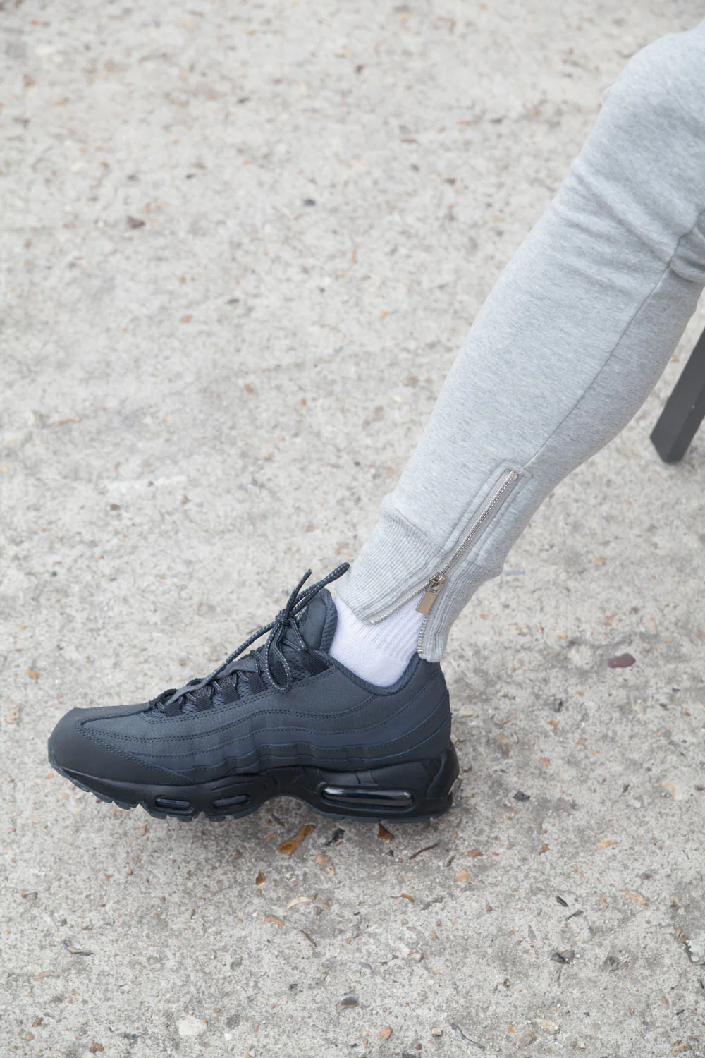Jogging zips slim gris clair - Image 4