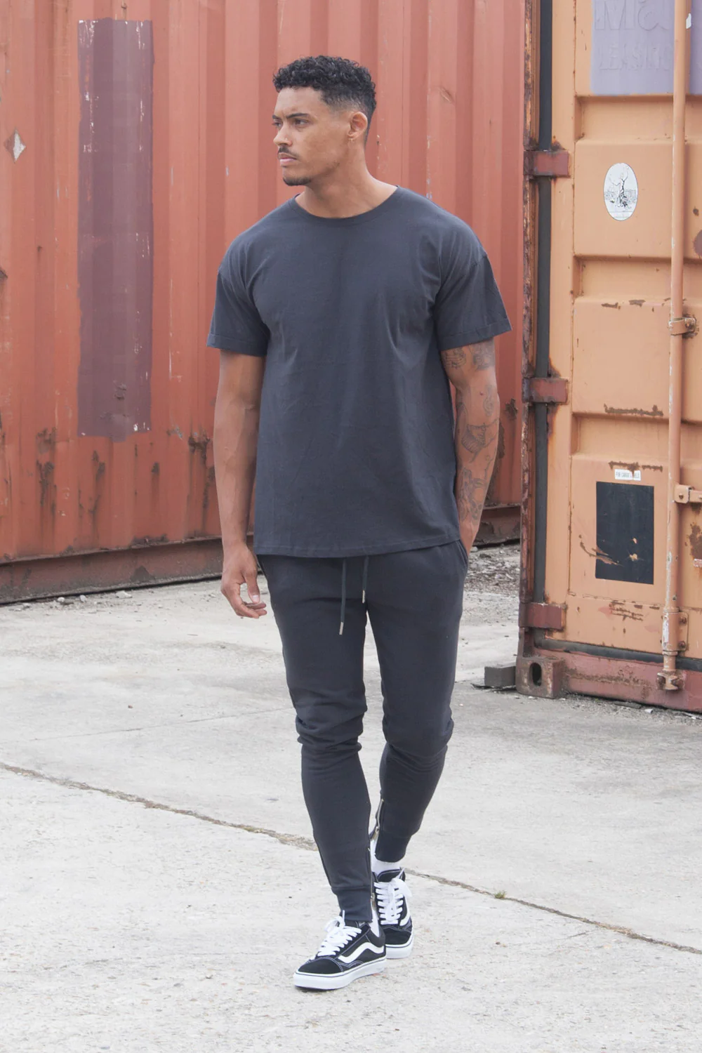 Jogging zips slim gris foncé - Image 4