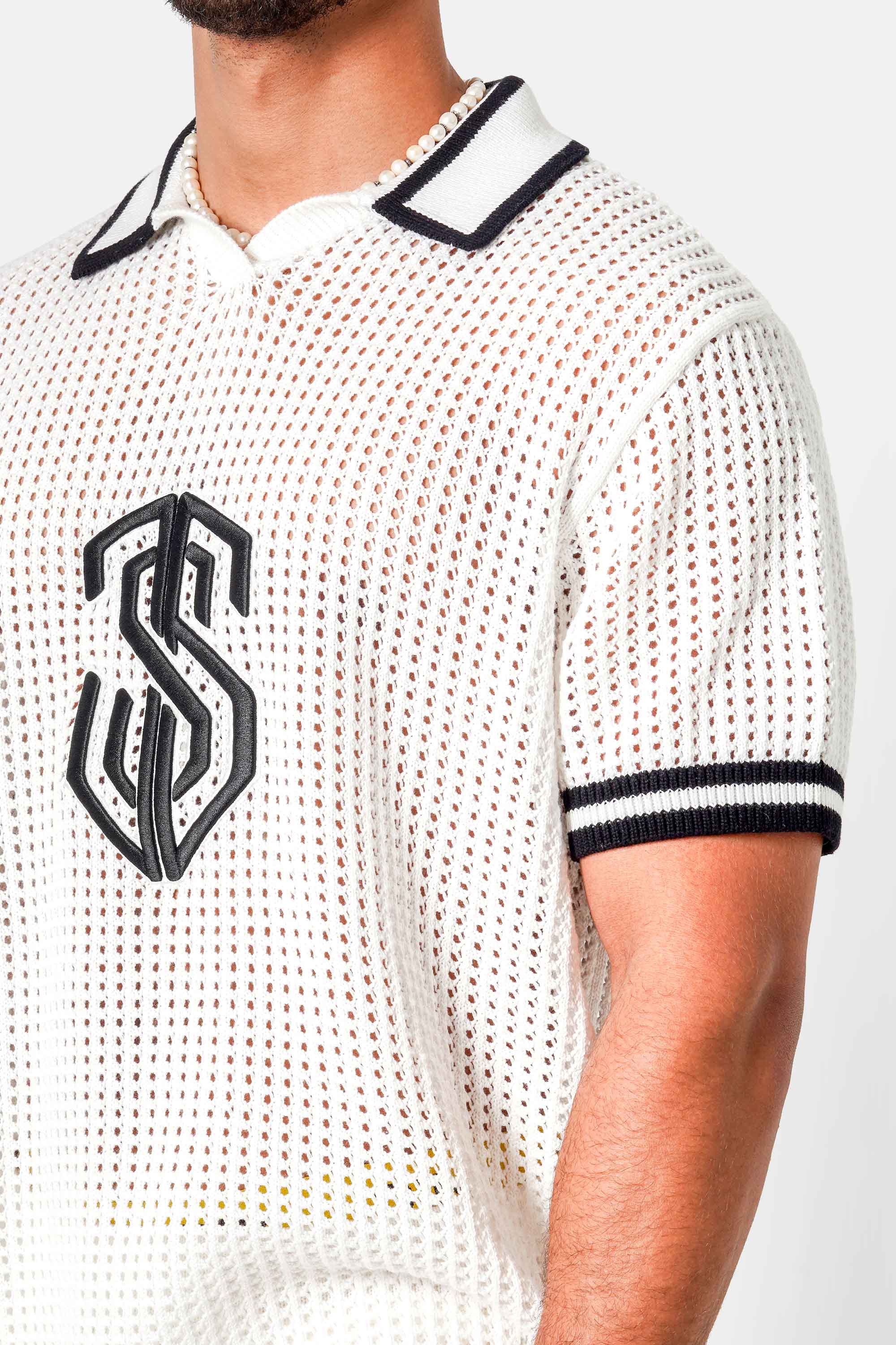 KNITTED embroidery polo - Image 3