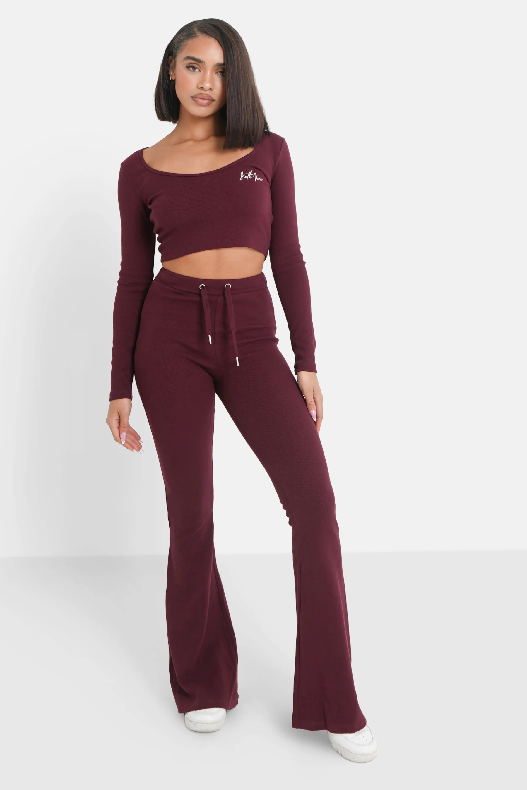 Pantalon flare Violet foncé - Image 2