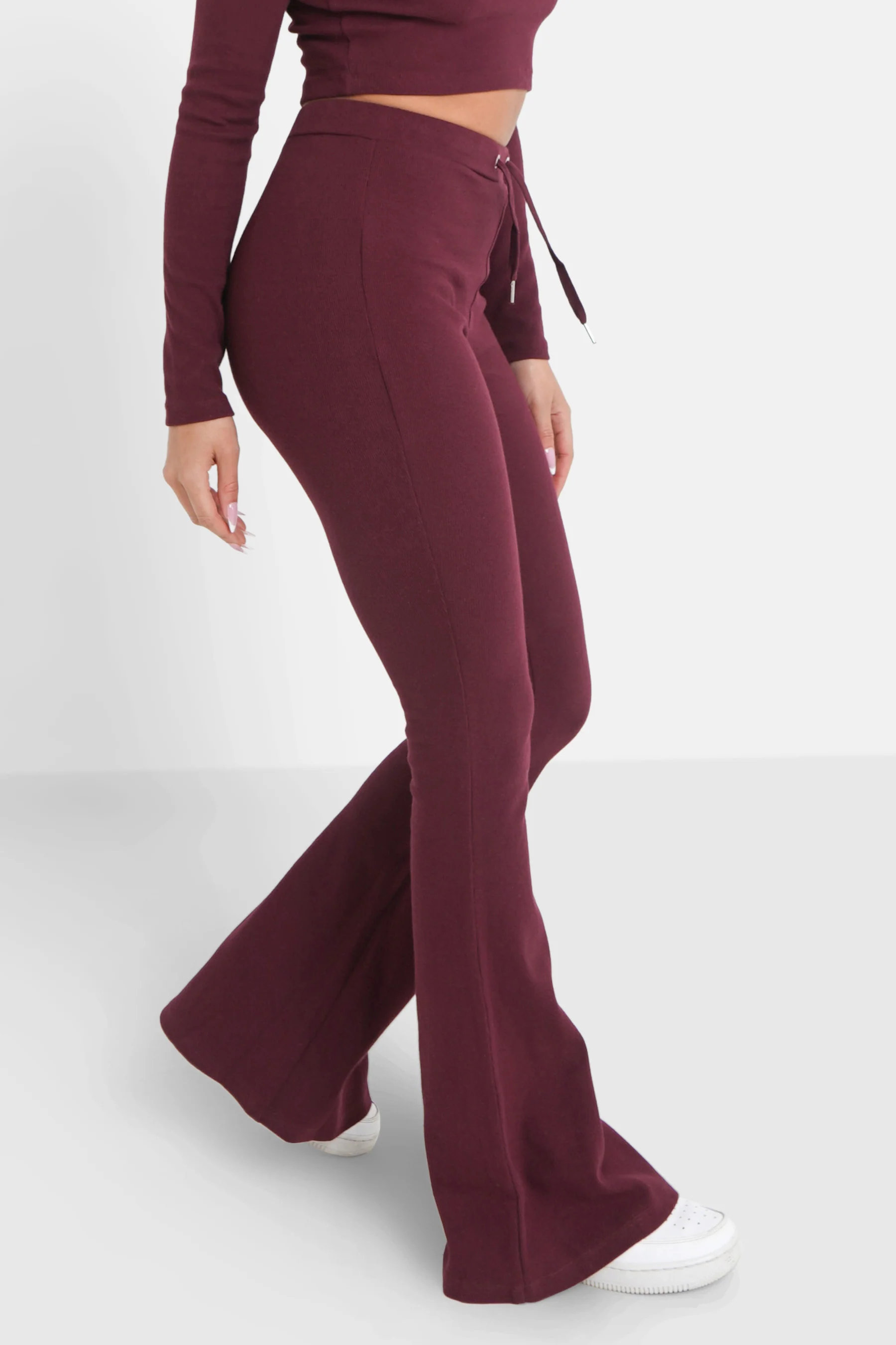 Pantalon flare Violet foncé - Image 4