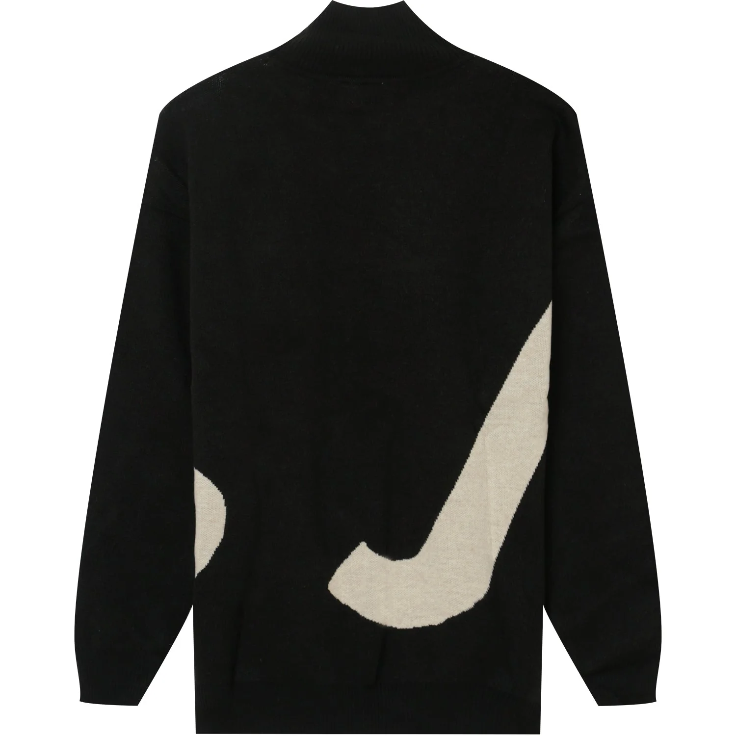 Pull maille logo asymétrique Noir - Image 8