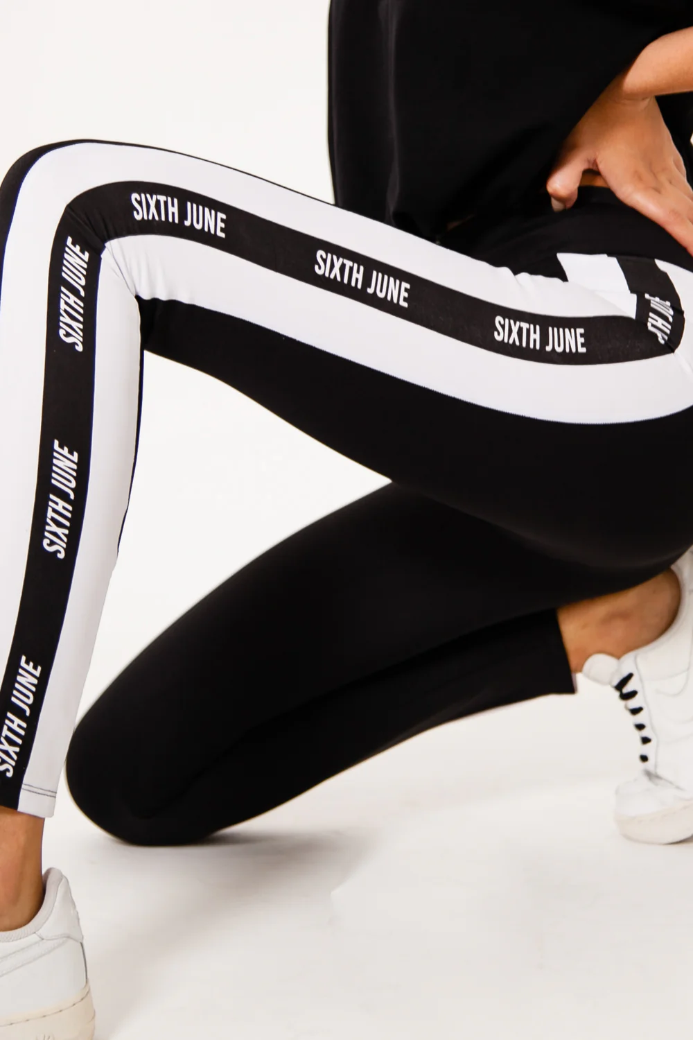 Legging bande logo noir - Image 2