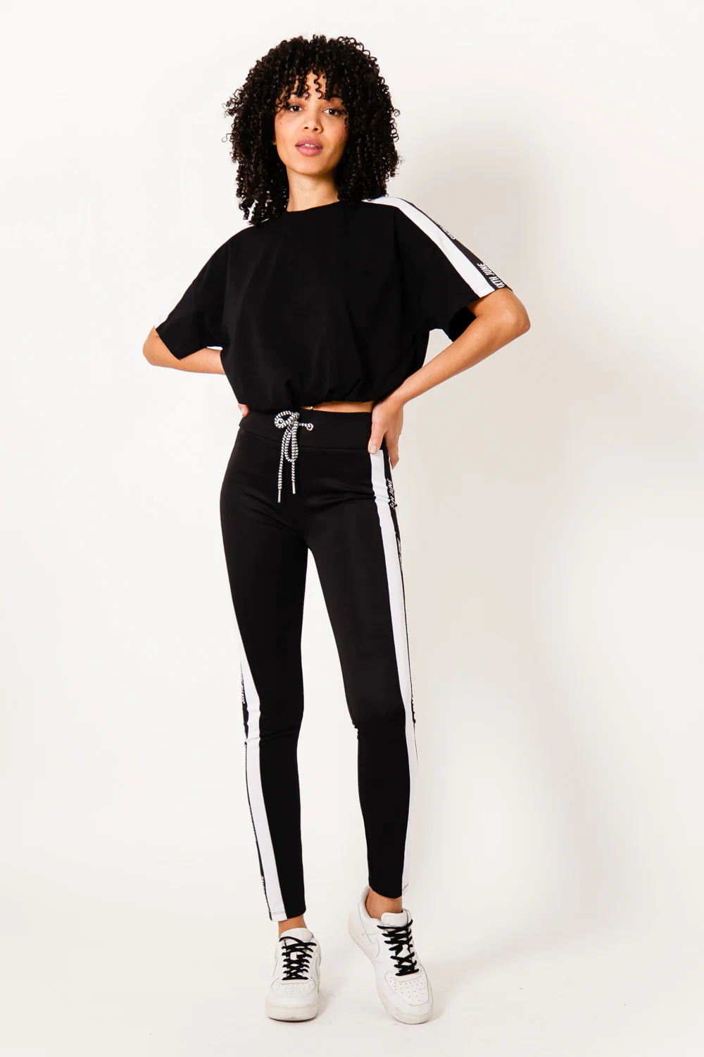 Legging bande logo noir - Image 5