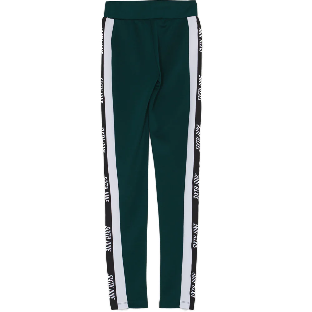 Legging bandes tricolore logo vert - Image 7