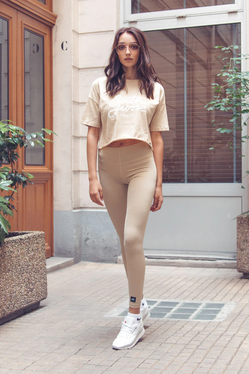 Legging elastique beige - Image 2