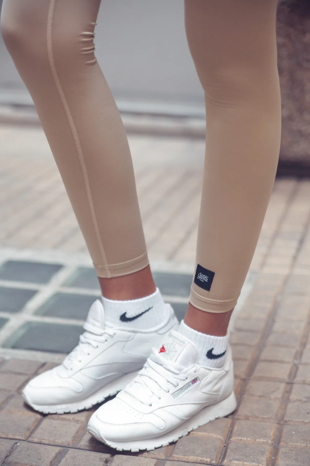 Legging elastique beige - Image 3