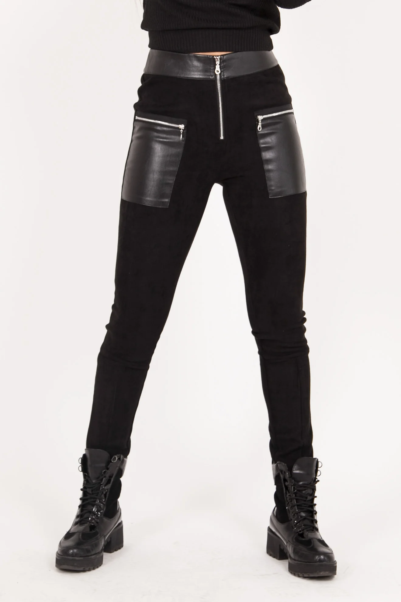 Legging fermeture noir - Image 2