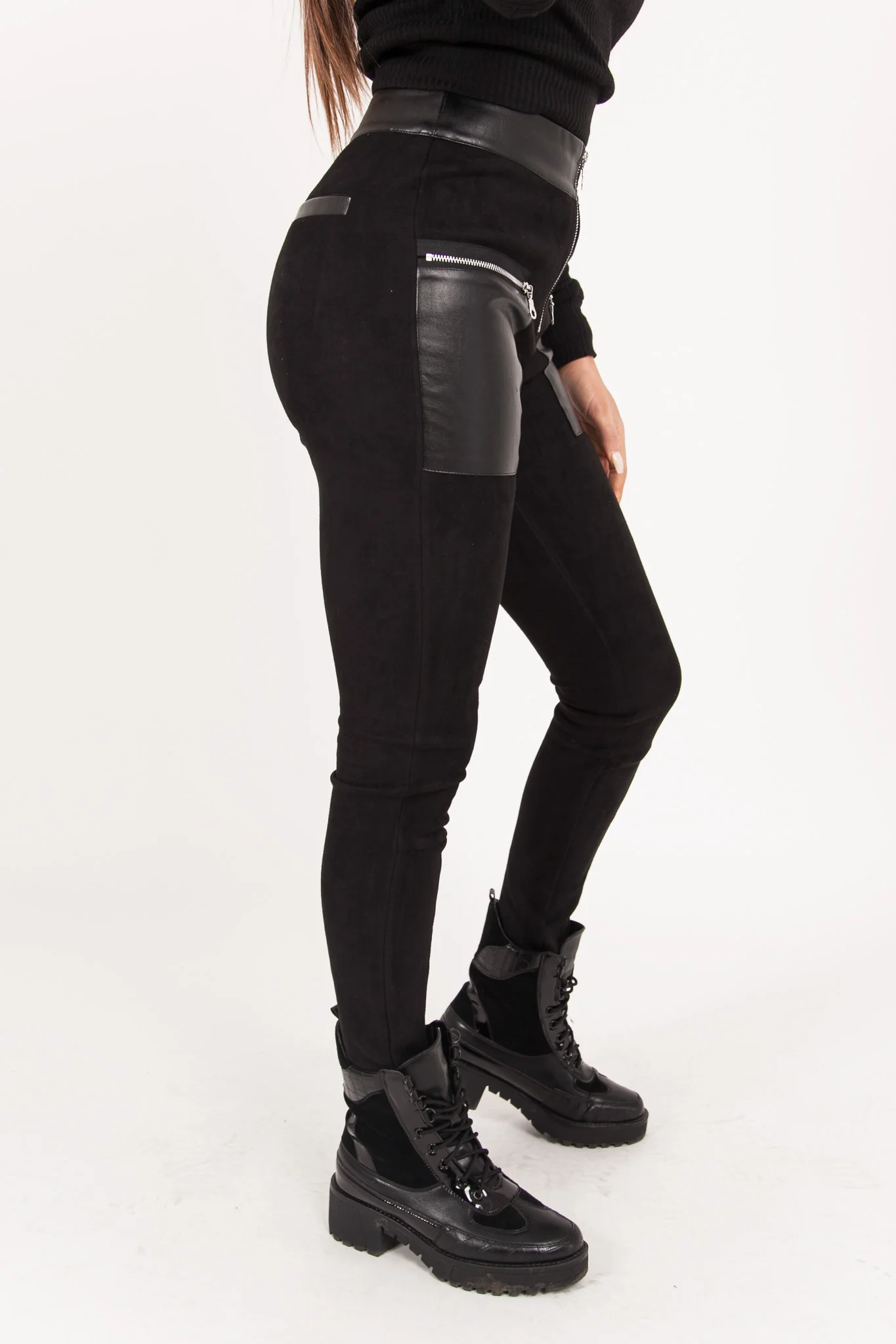 Legging fermeture noir - Image 4