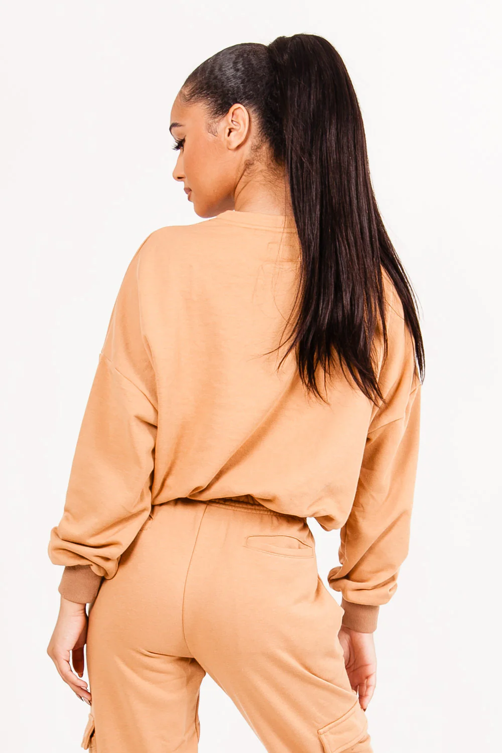 Sweatshirt poches cargo Beige - Image 4