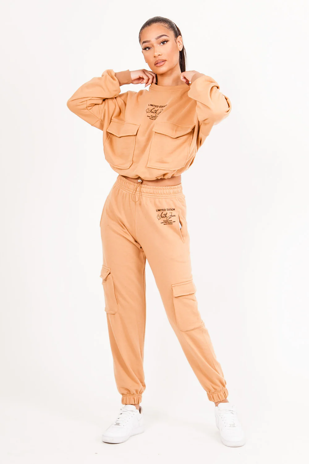 Sweatshirt poches cargo Beige - Image 5