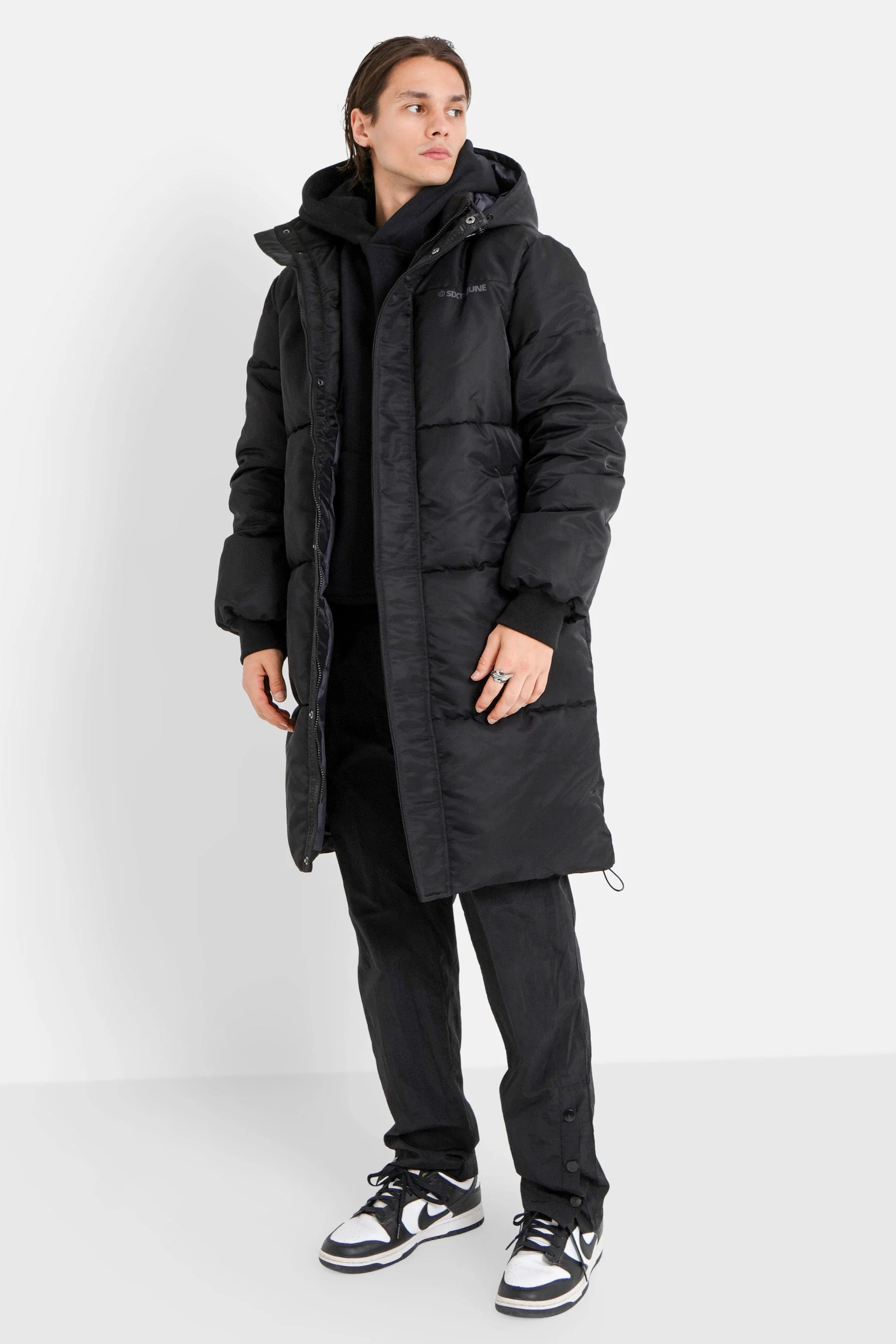 Doudoune longue nylon Noir - Image 2