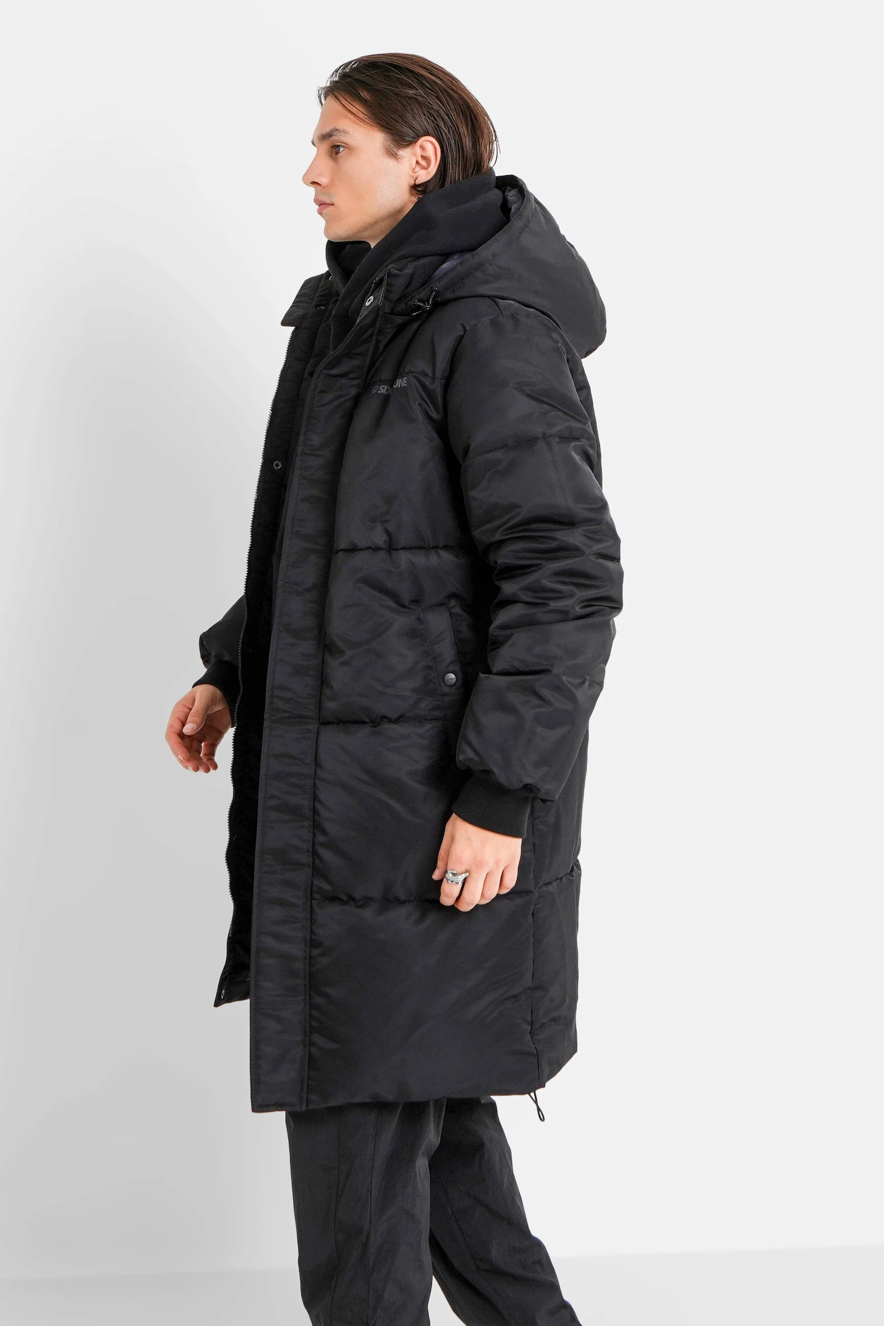 Doudoune longue nylon Noir - Image 4