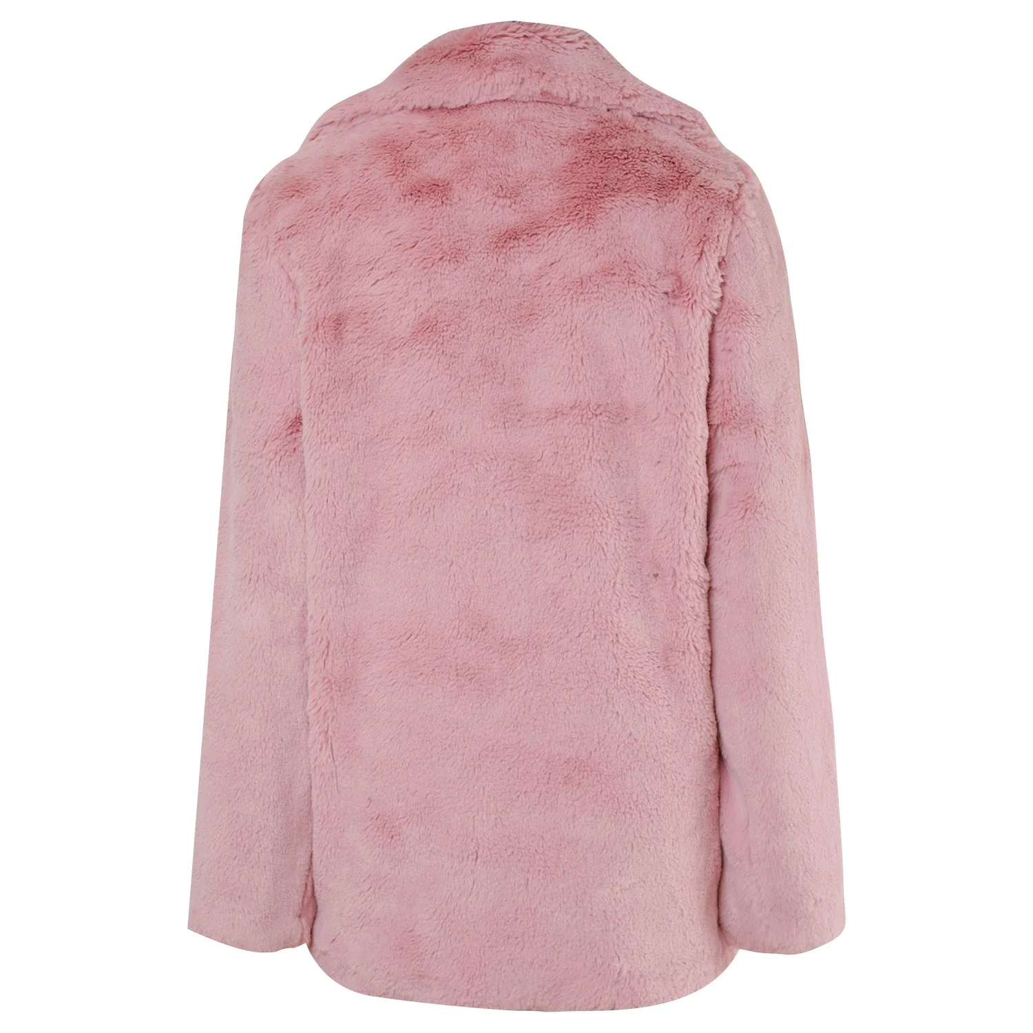 Veste longue fourrure Rose - Image 7