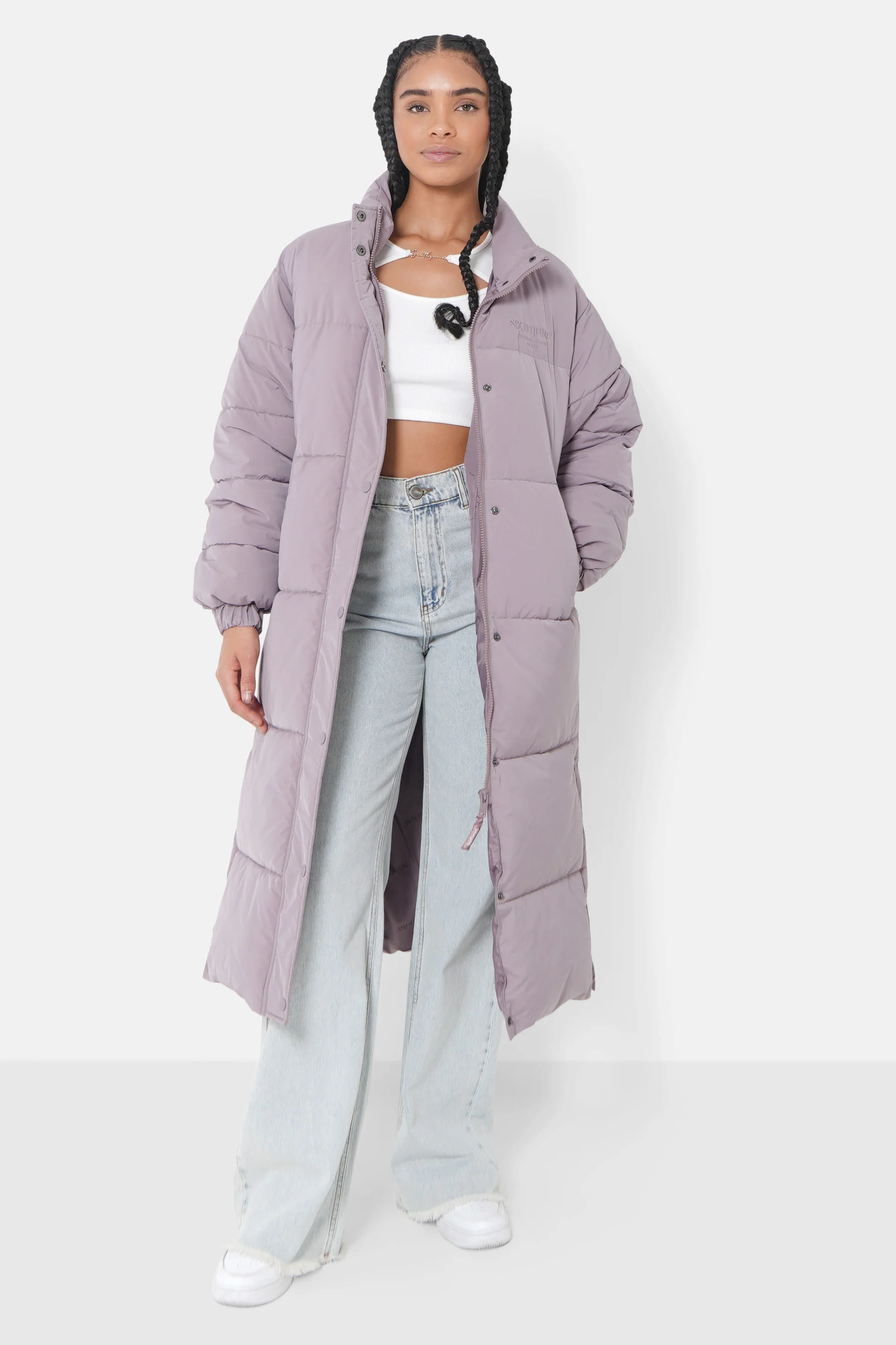 Doudoune longue oversize Violet - Image 2