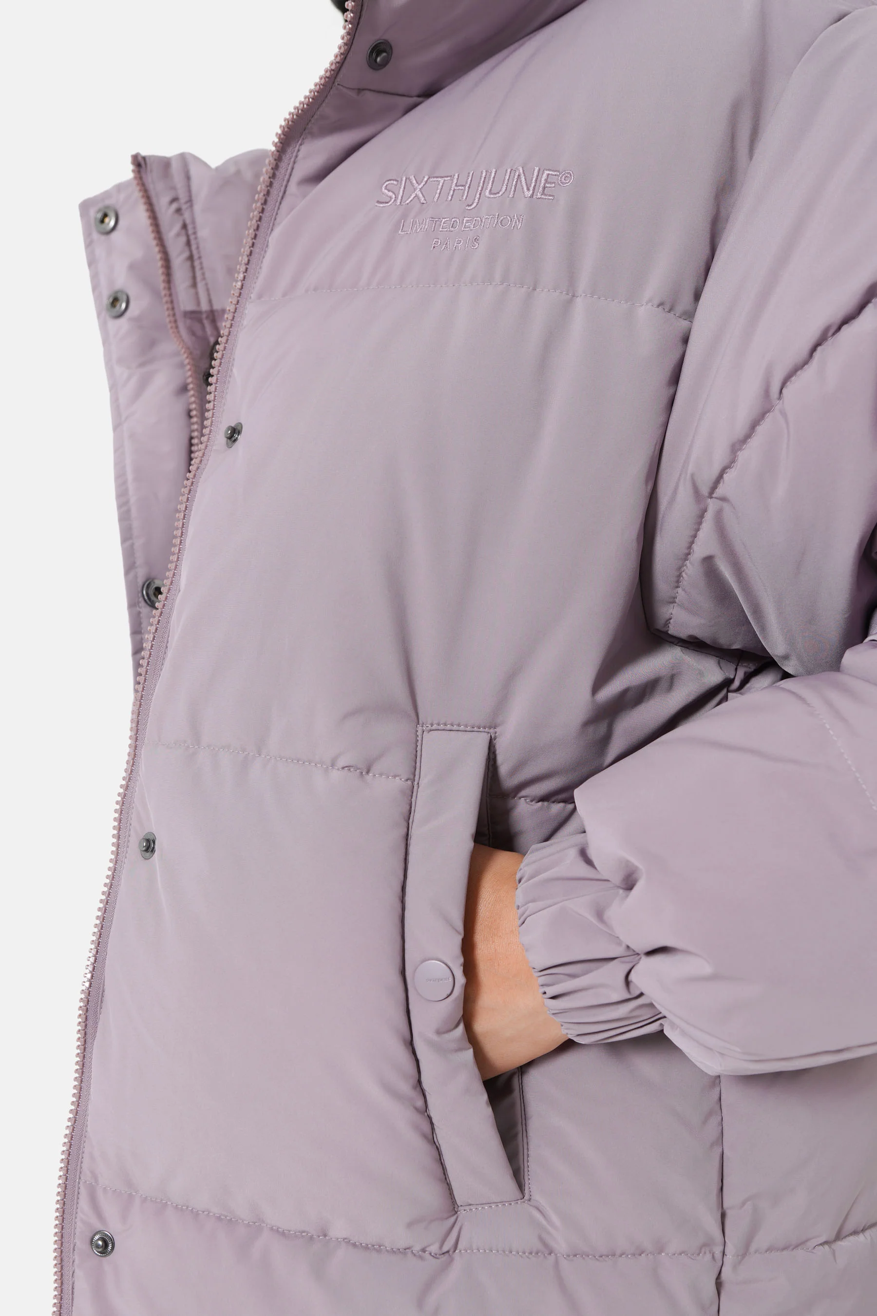 Doudoune longue oversize Violet - Image 3