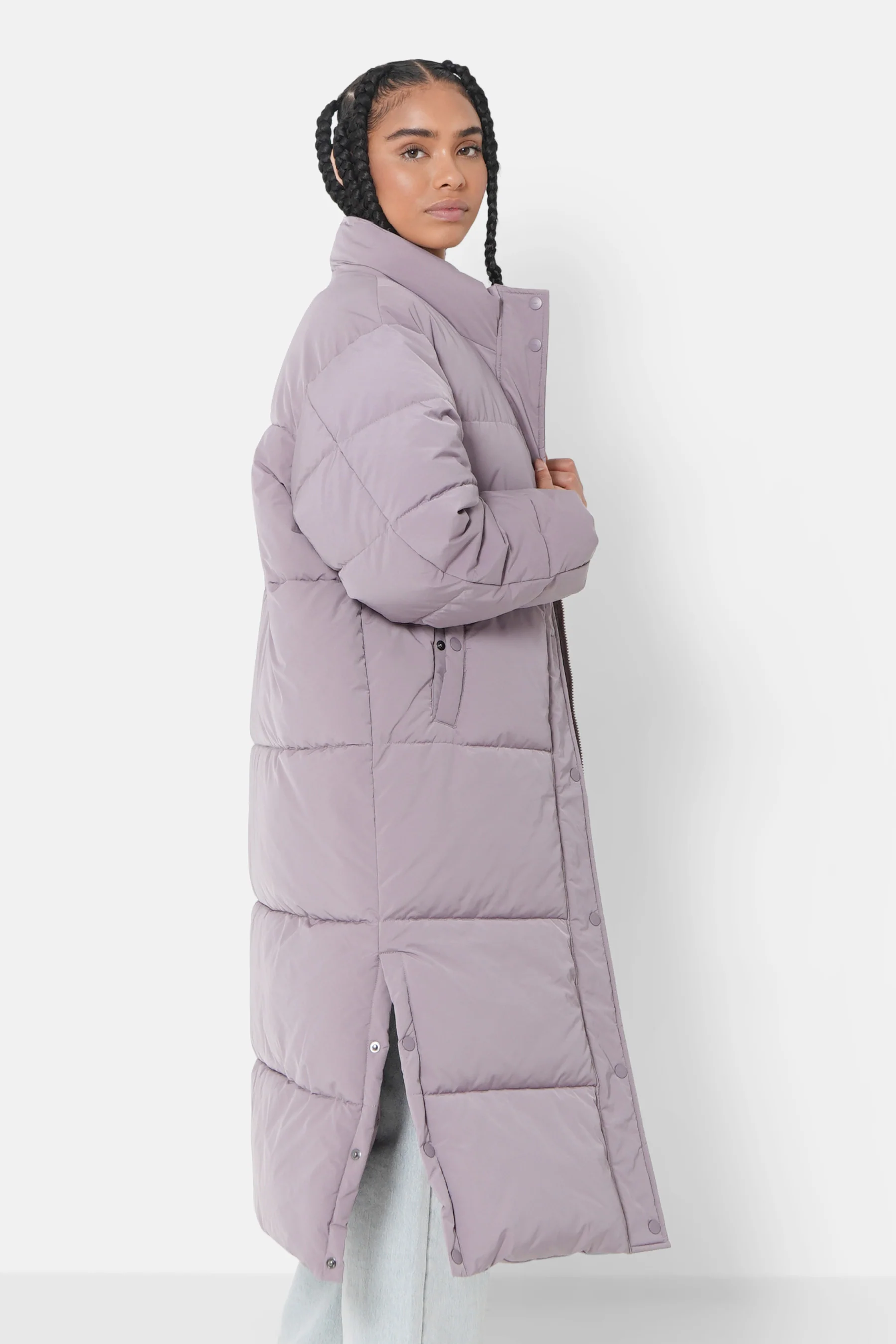 Doudoune longue oversize Violet - Image 4