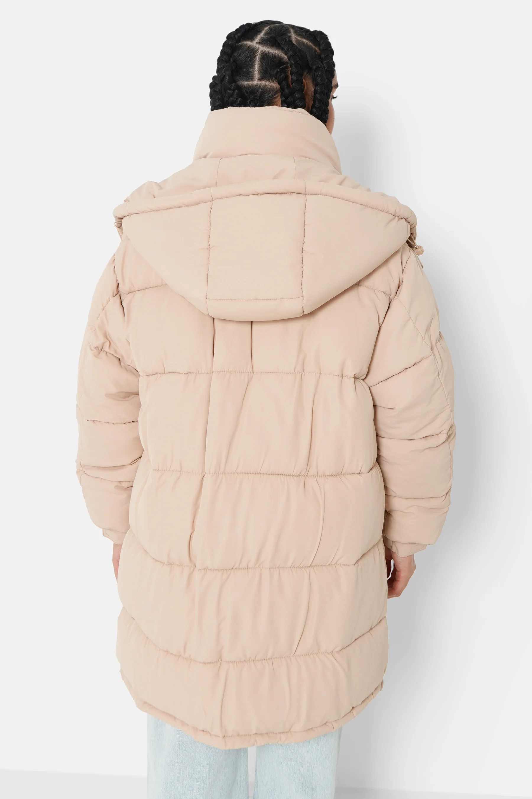 Doudoune longue oversize Beige - Image 5