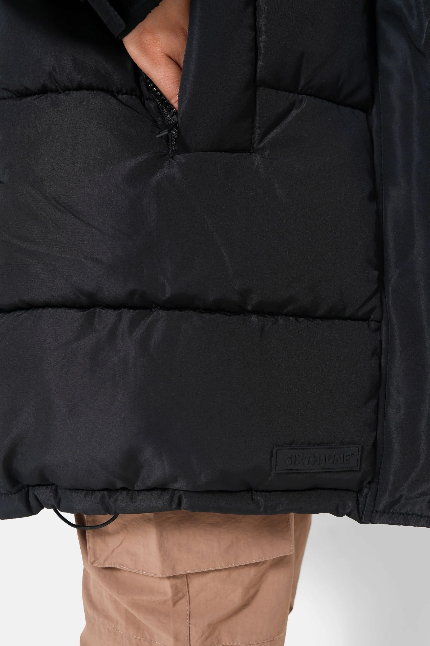 Doudoune longue oversize Noir - Image 4