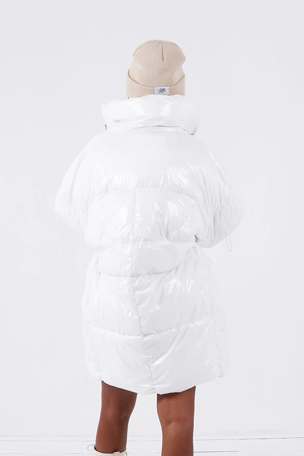 Doudoune longue vinyle Blanc - Image 5