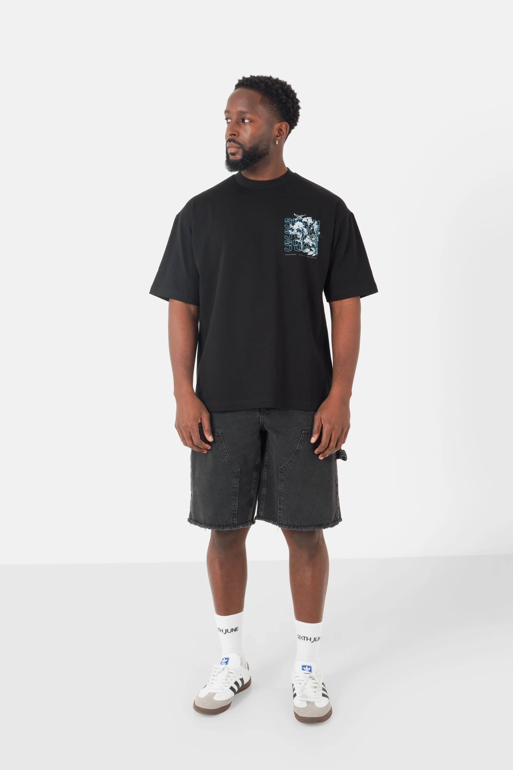 T-shirt imprimé floral Noir - Image 2