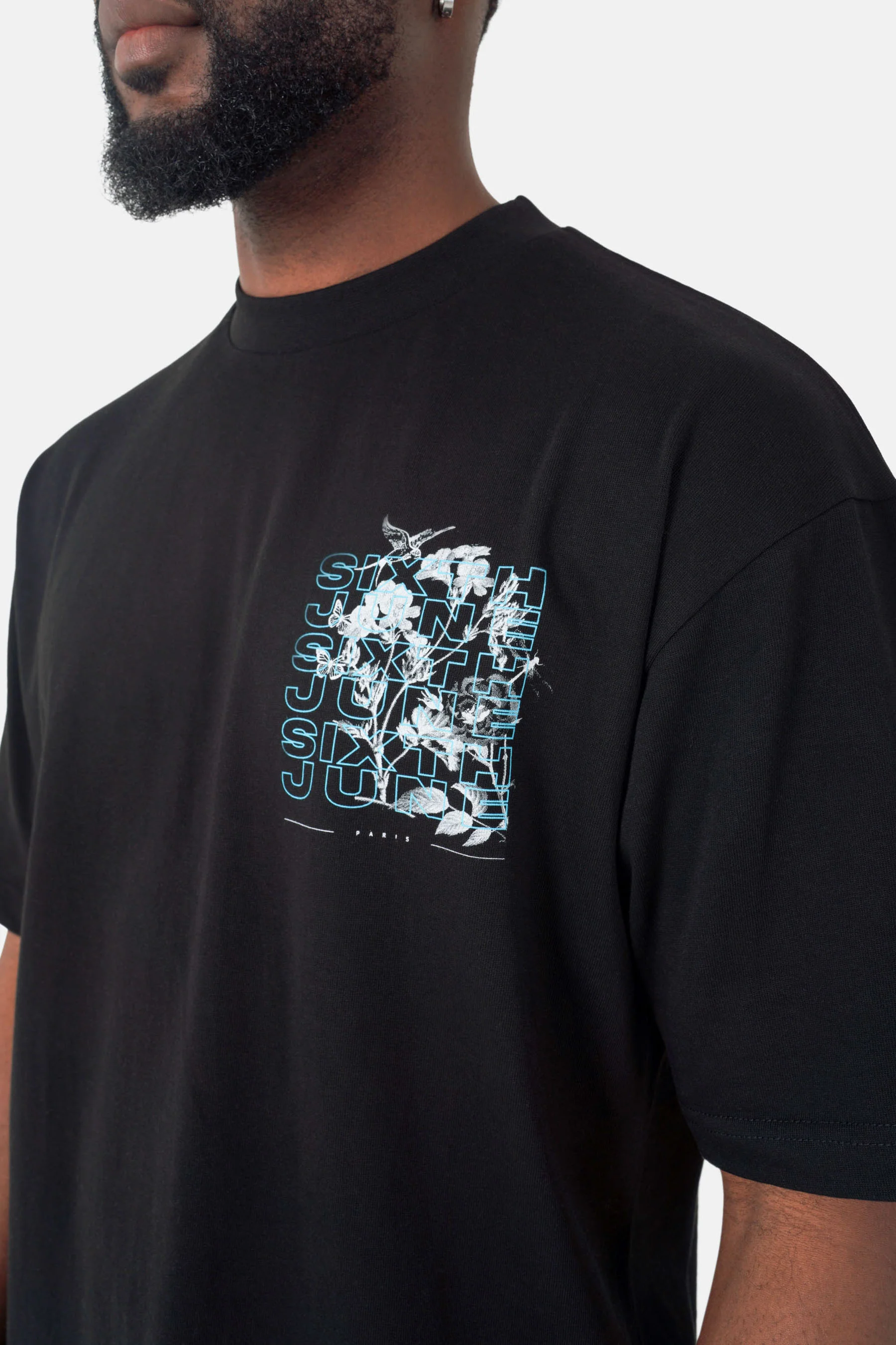 T-shirt imprimé floral Noir - Image 3