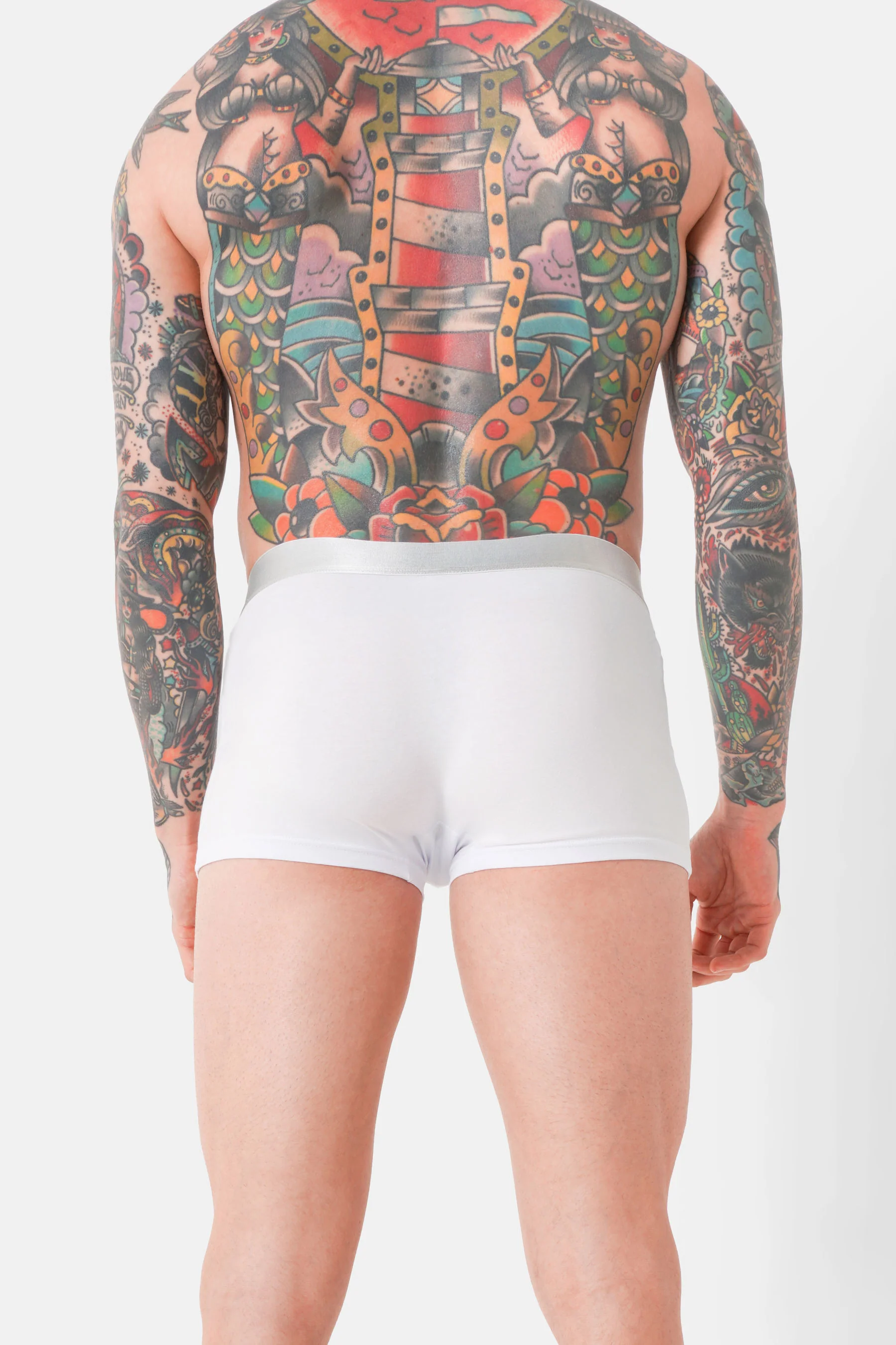 Lot 3 boxers uni texte Noir + Blanc + Gris - Image 7