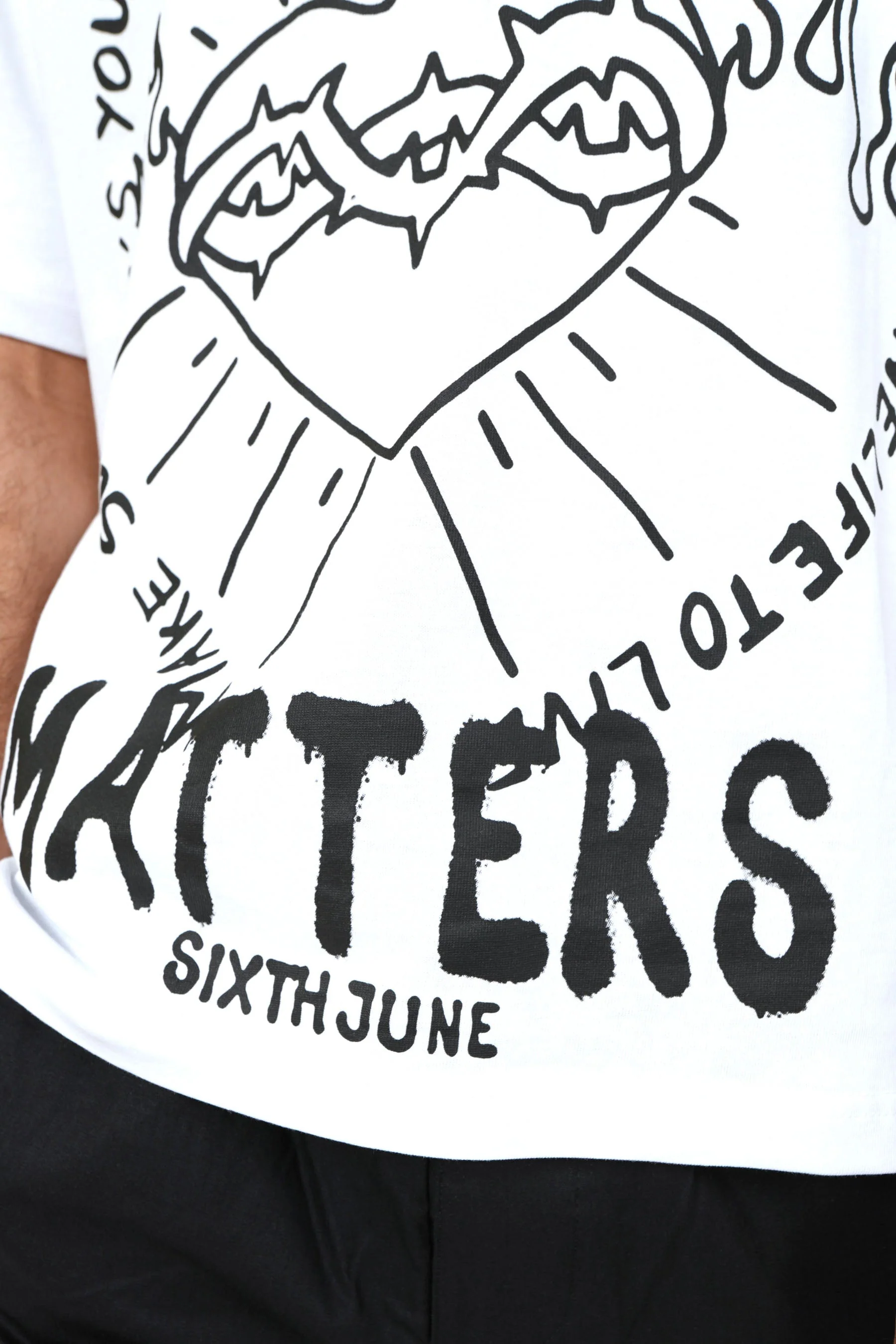 T-shirt LOVE MATTERS Blanc - Image 3