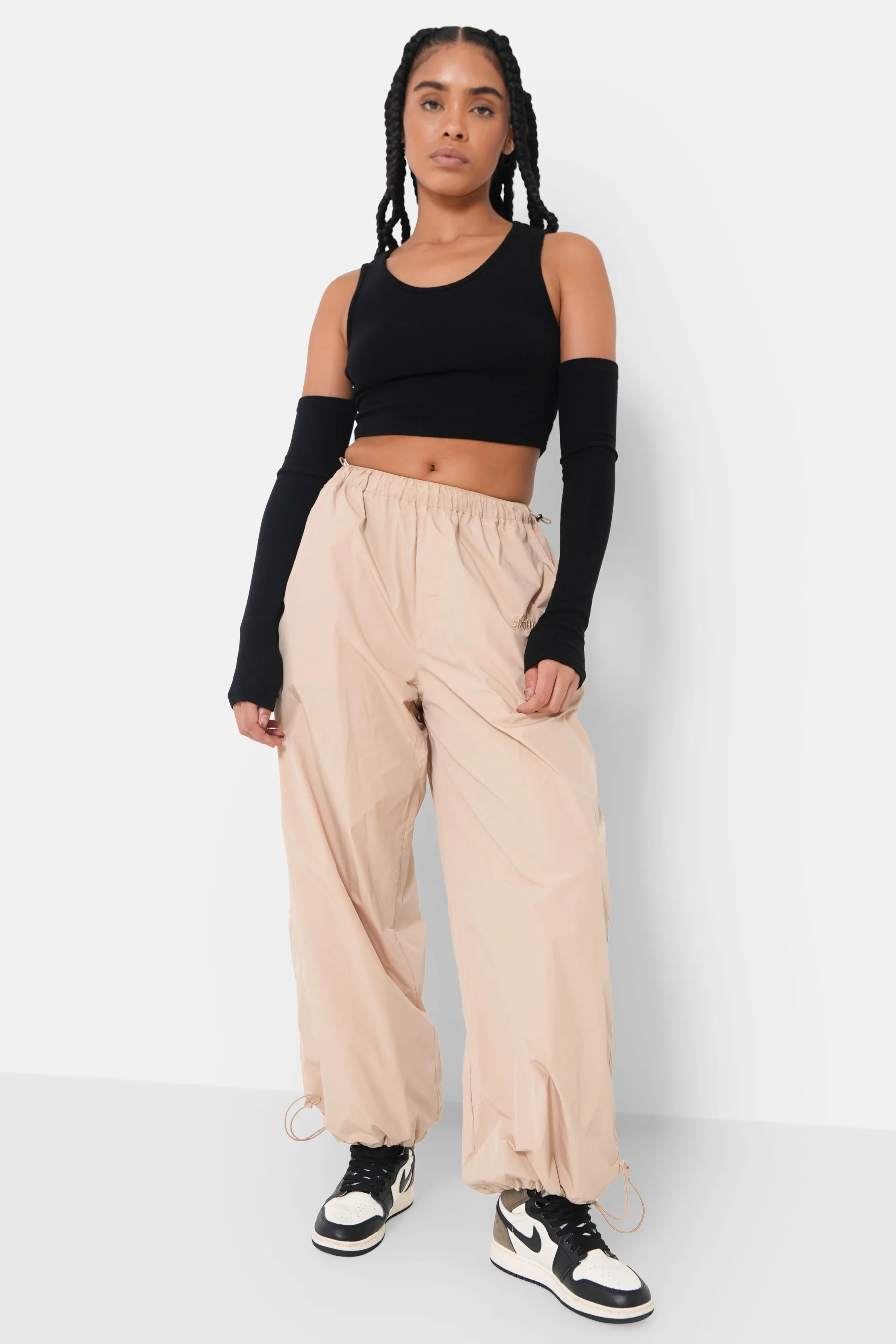Jogging parachute broderie Beige - Image 2