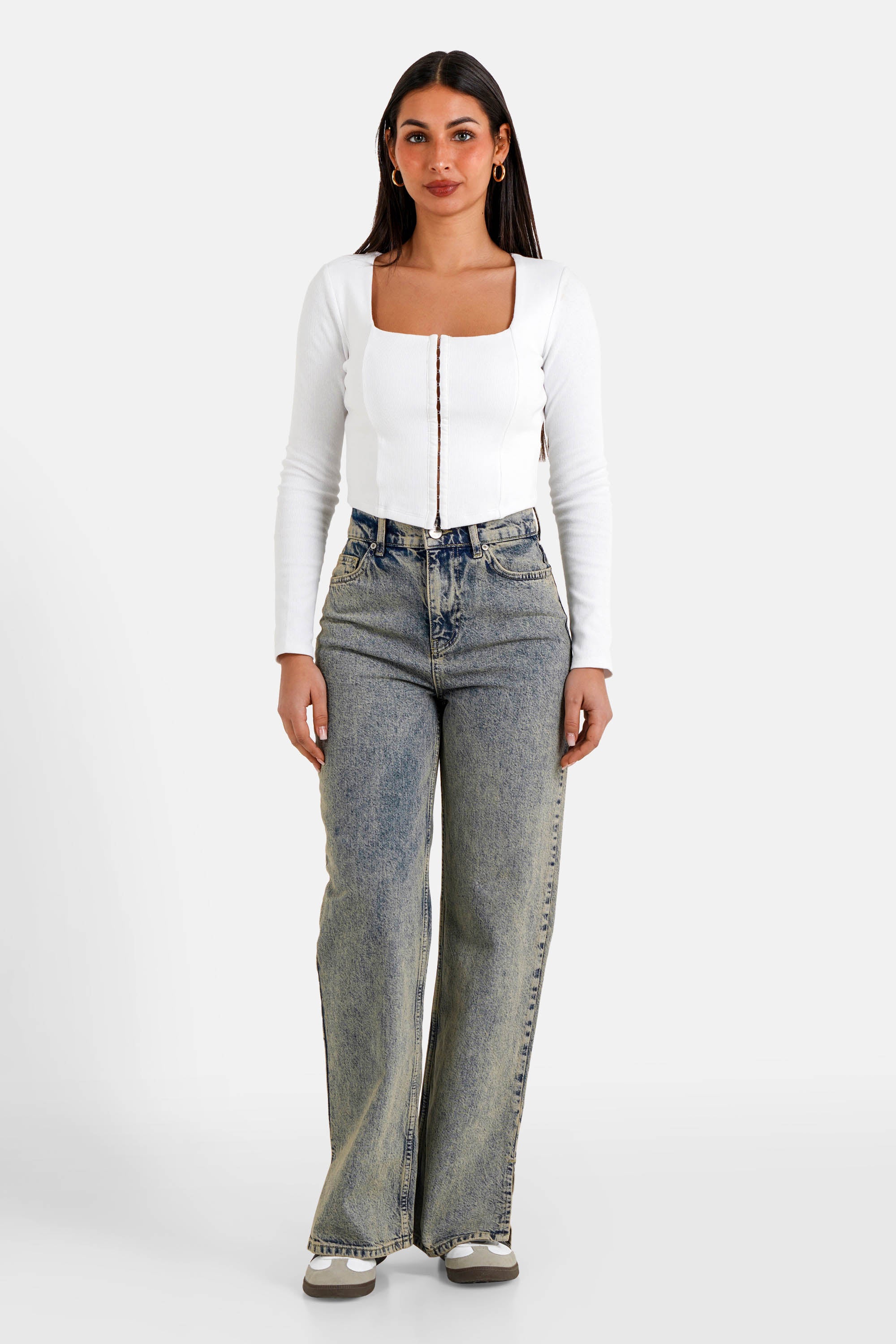 SLIT washed denim pant - Image 2