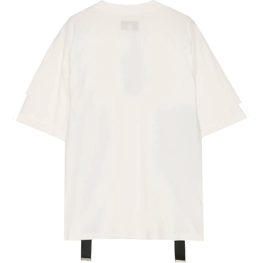 T-shirt double poches sangle blanc - Image 6