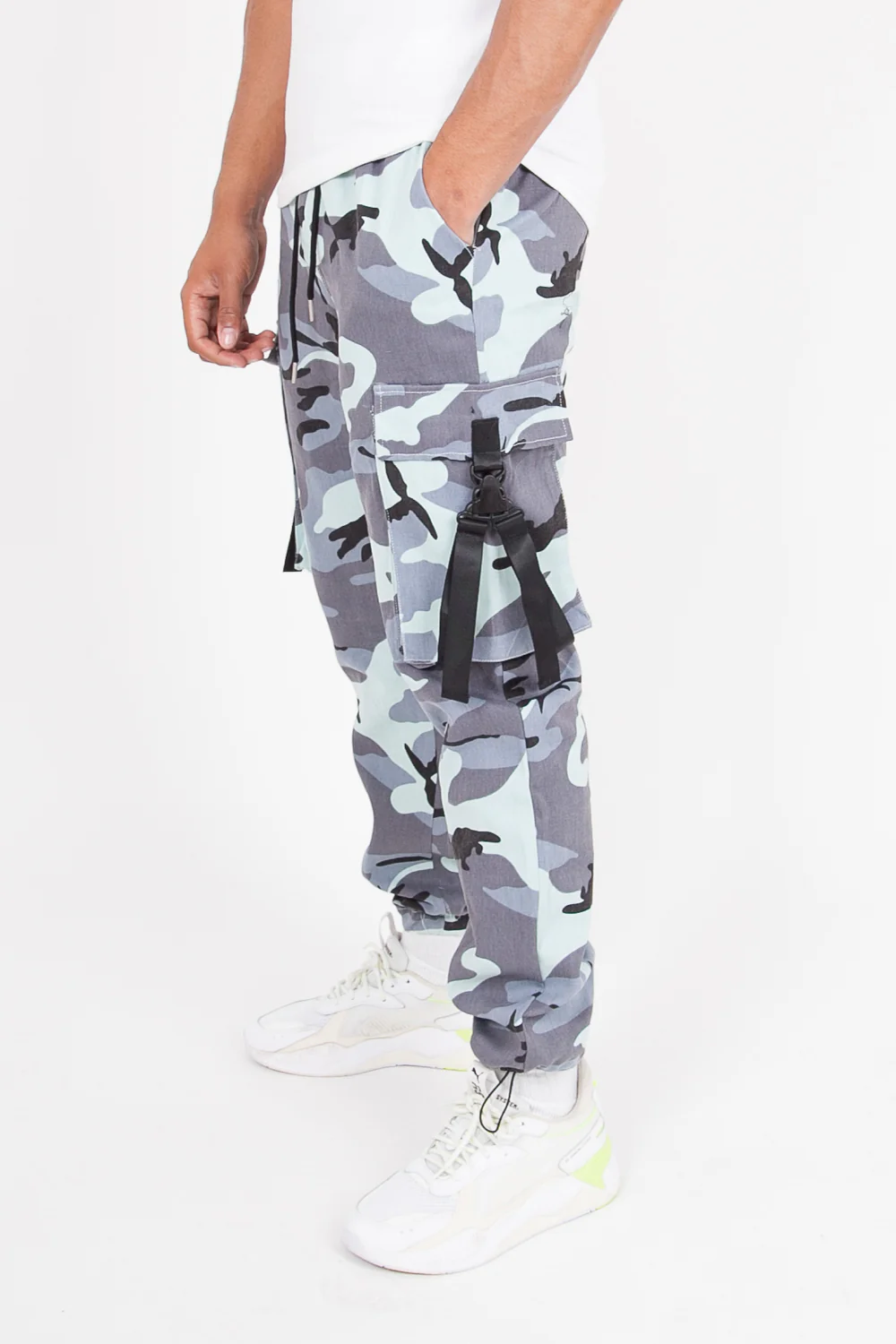 Pantalon camouflage sangles bleu - Image 4